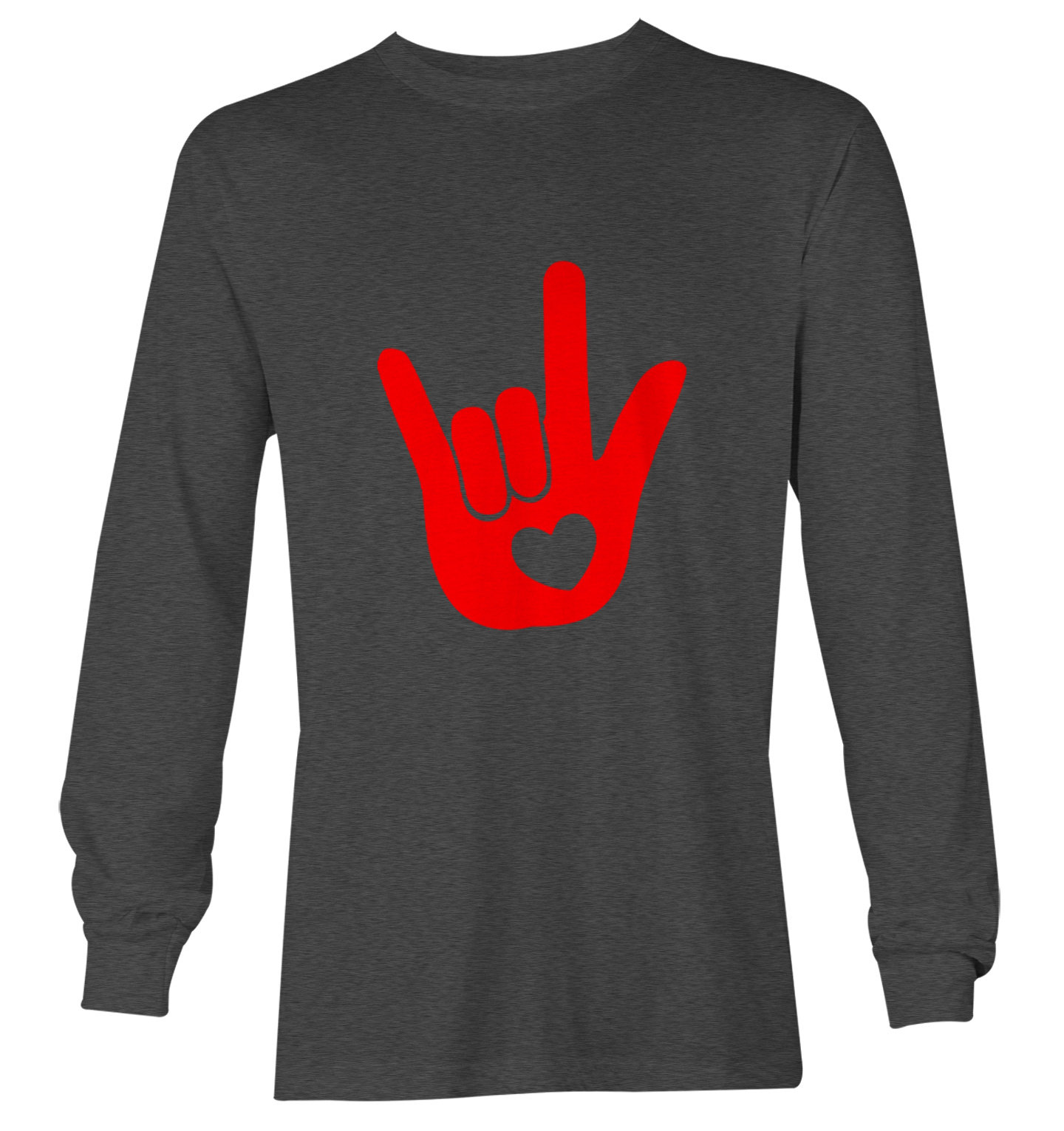 I Love You Sign Language Hand - Heart Valentine's Day Youth T-Shirt - Picture 14 of 20