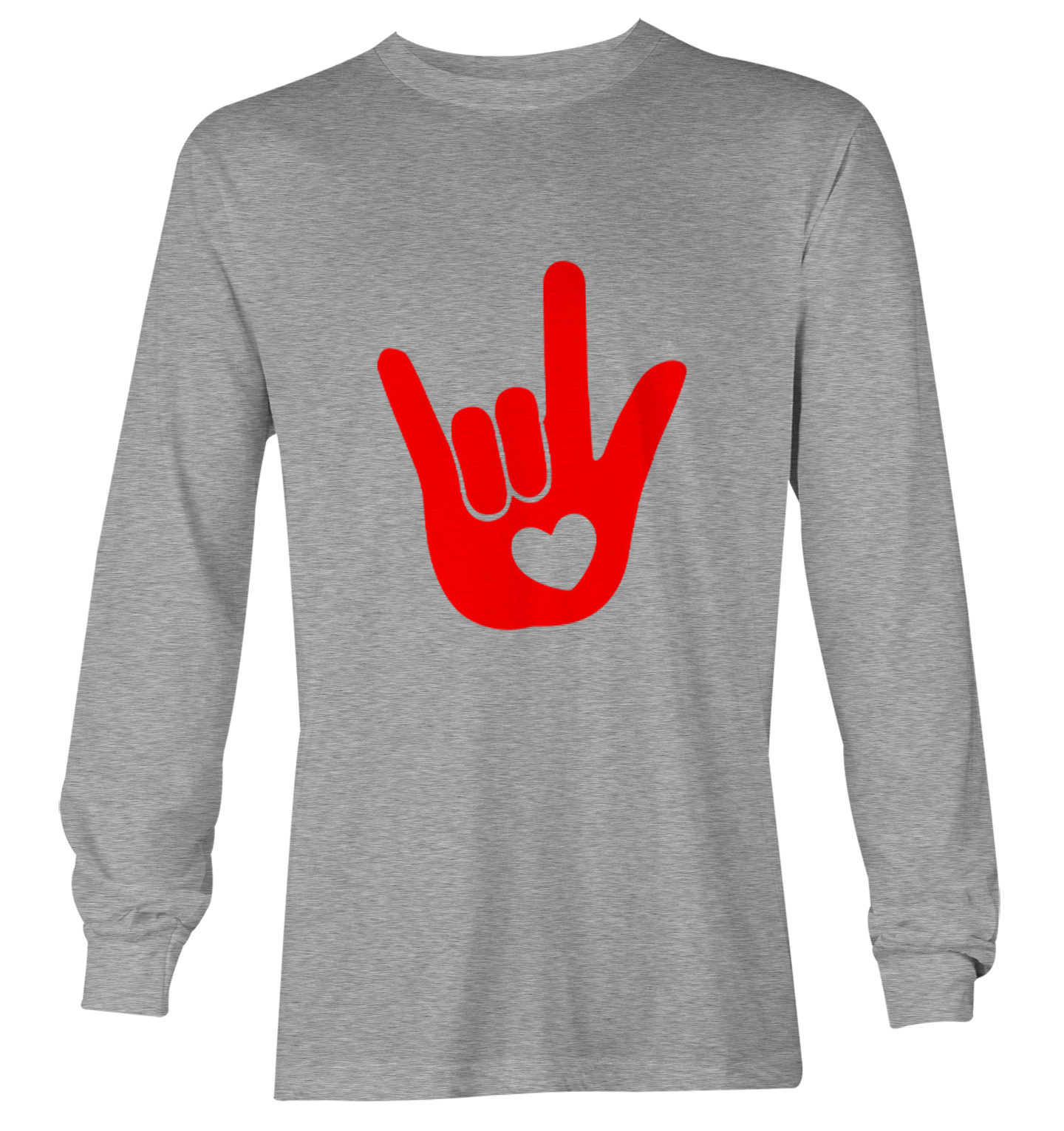 I Love You Sign Language Hand - Heart Valentine's Day Youth T-Shirt - Picture 16 of 20