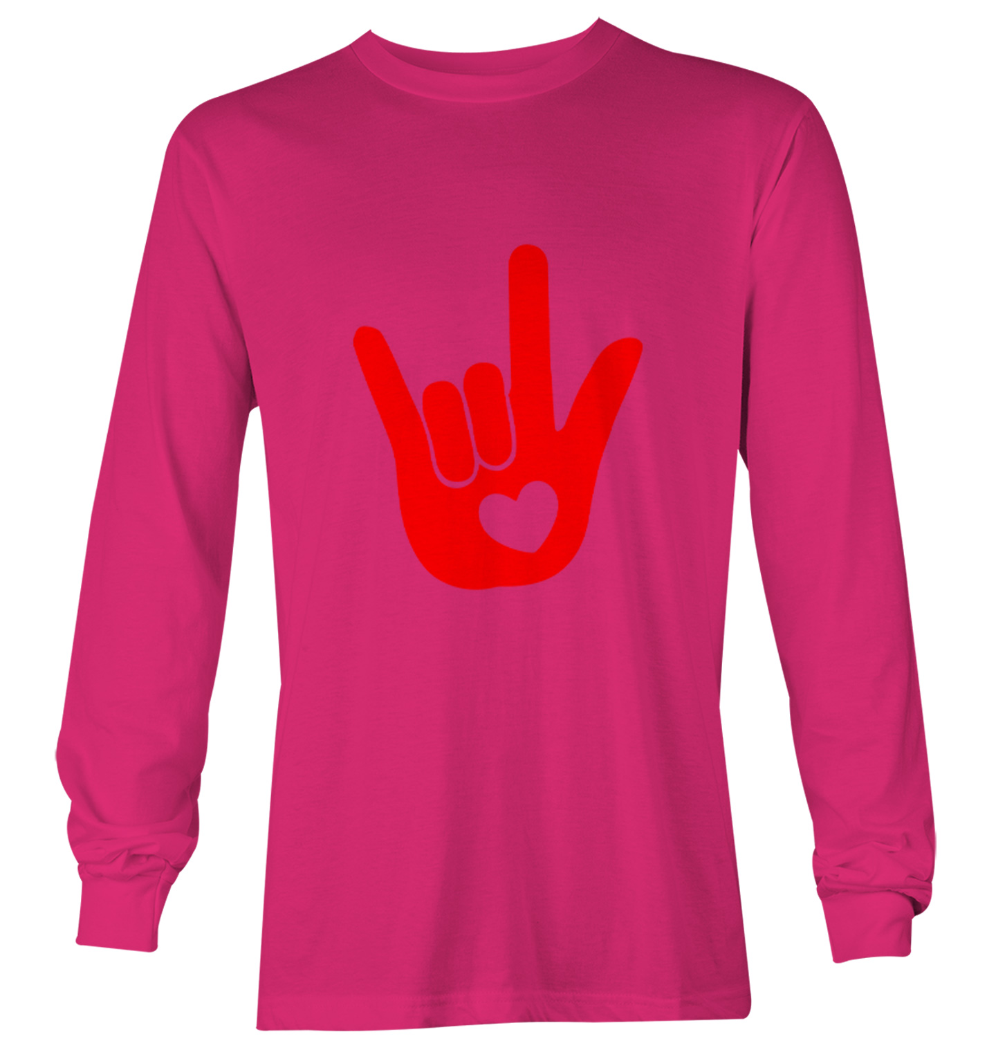I Love You Sign Language Hand - Heart Valentine's Day Youth T-Shirt - Picture 18 of 20