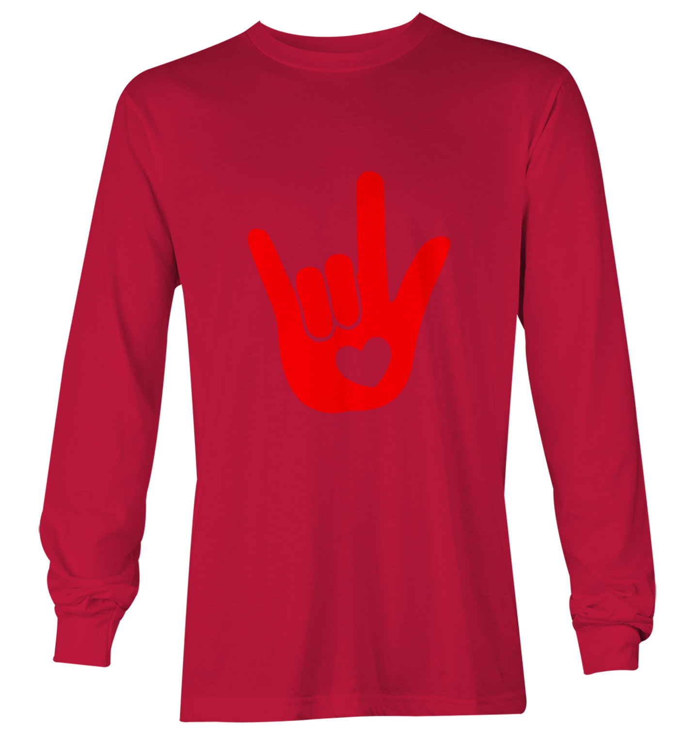 I Love You Sign Language Hand - Heart Valentine's Day Youth T-Shirt - Picture 19 of 20
