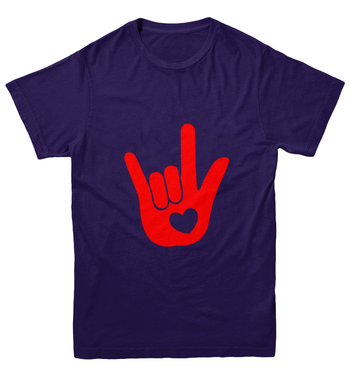 I Love You Sign Language Hand - Heart Valentine's Day Youth T-Shirt - Picture 10 of 20