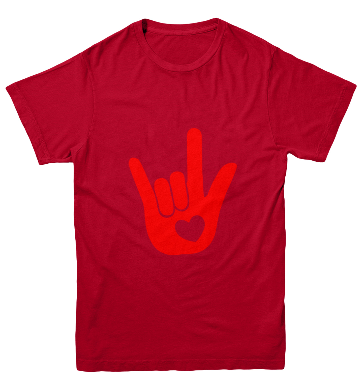 I Love You Sign Language Hand - Heart Valentine's Day Youth T-Shirt - Picture 11 of 20