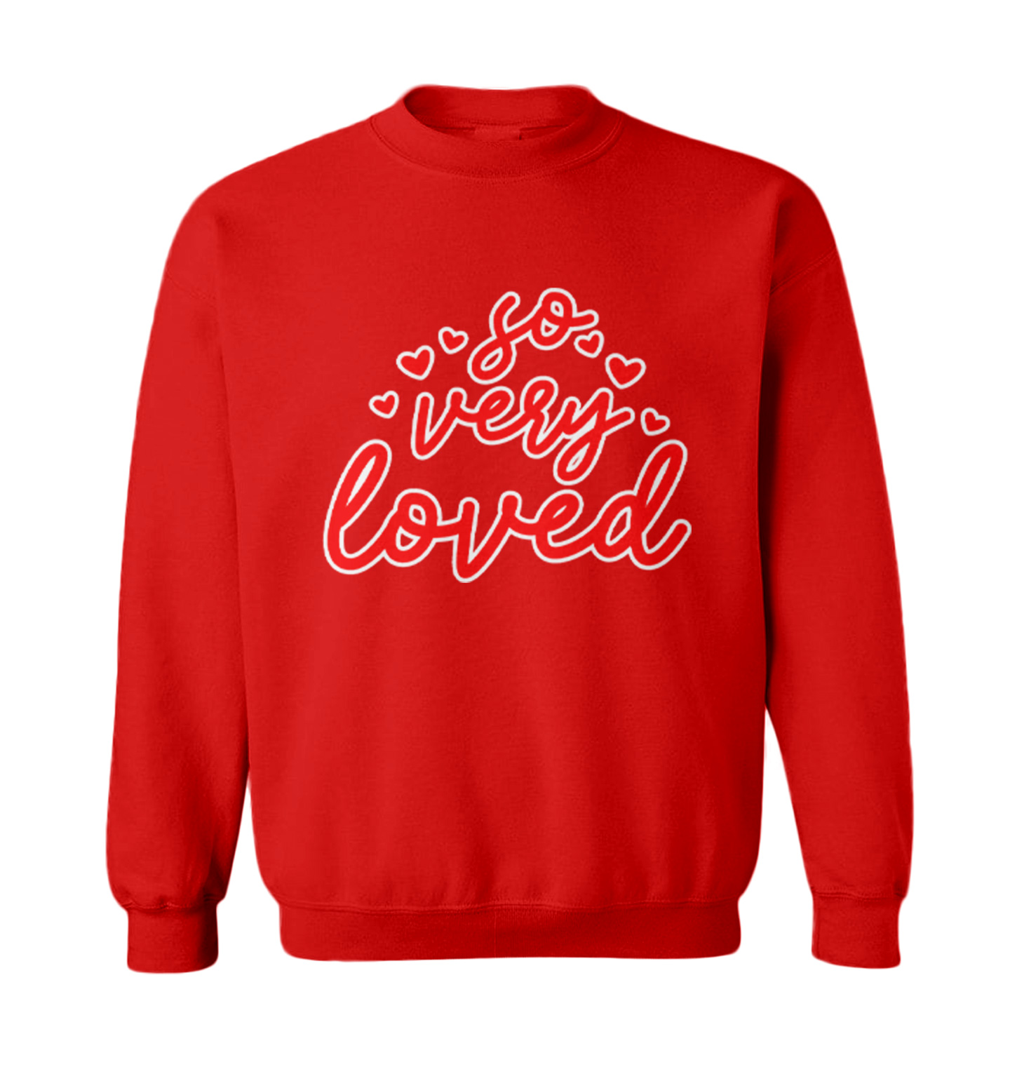 So Very Loved - Valentine's Day Adore Love Heart Child Toddler Crewneck Sweater - Picture 7 of 8