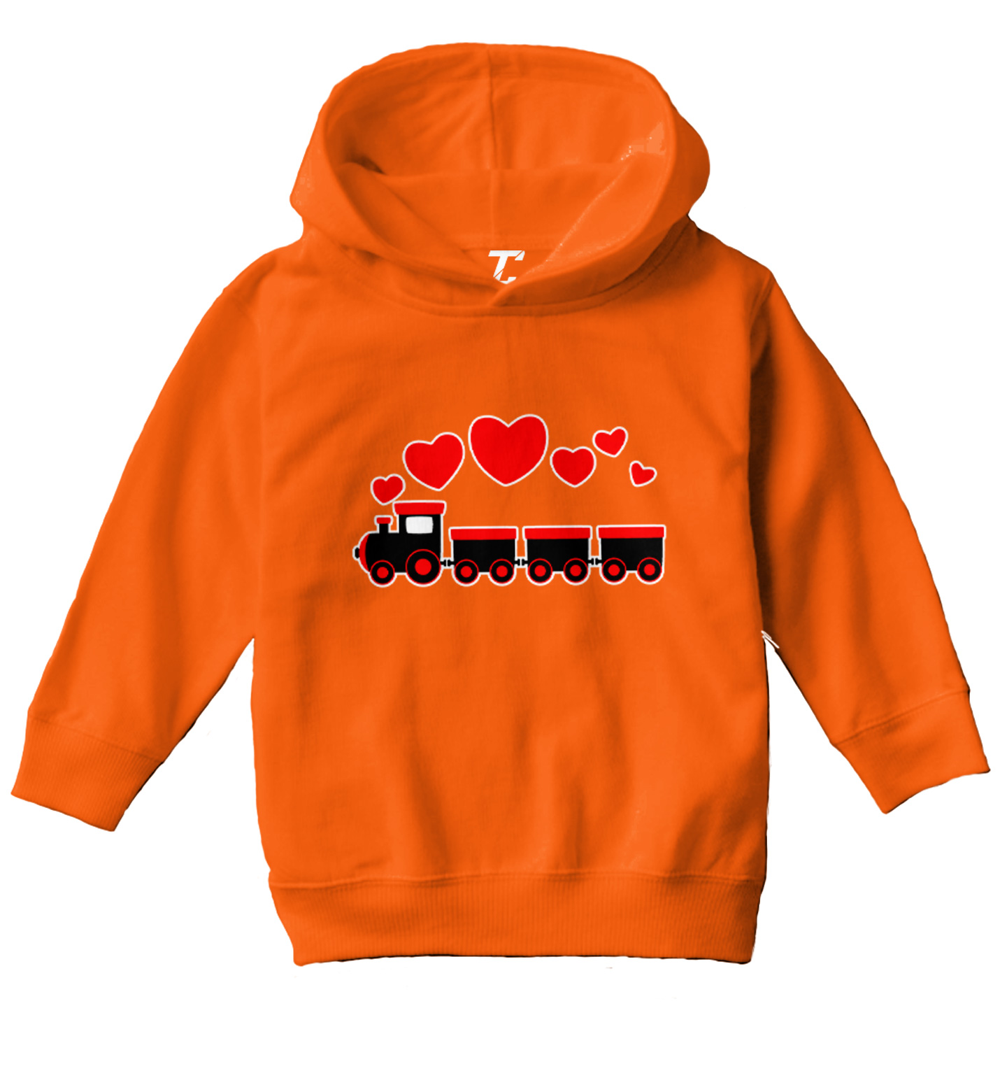 Train With Heart Smoke Trail - Choo Choo Valentine Toddler/Youth Hoodie - Picture 8 of 12