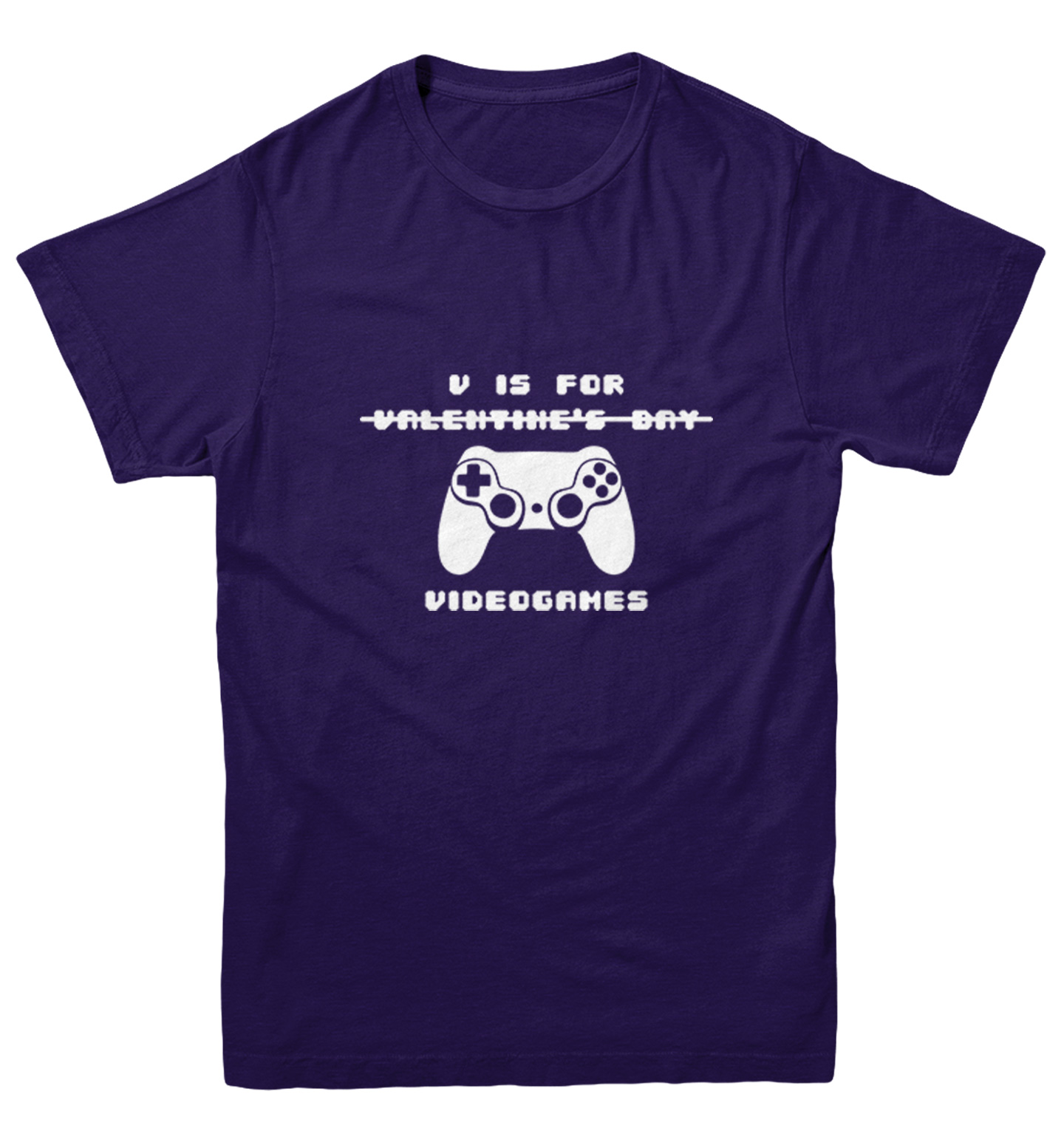 V Is For Video Games - NOT Valentine's Day Controller Youth T-Shirt - Picture 10 of 20