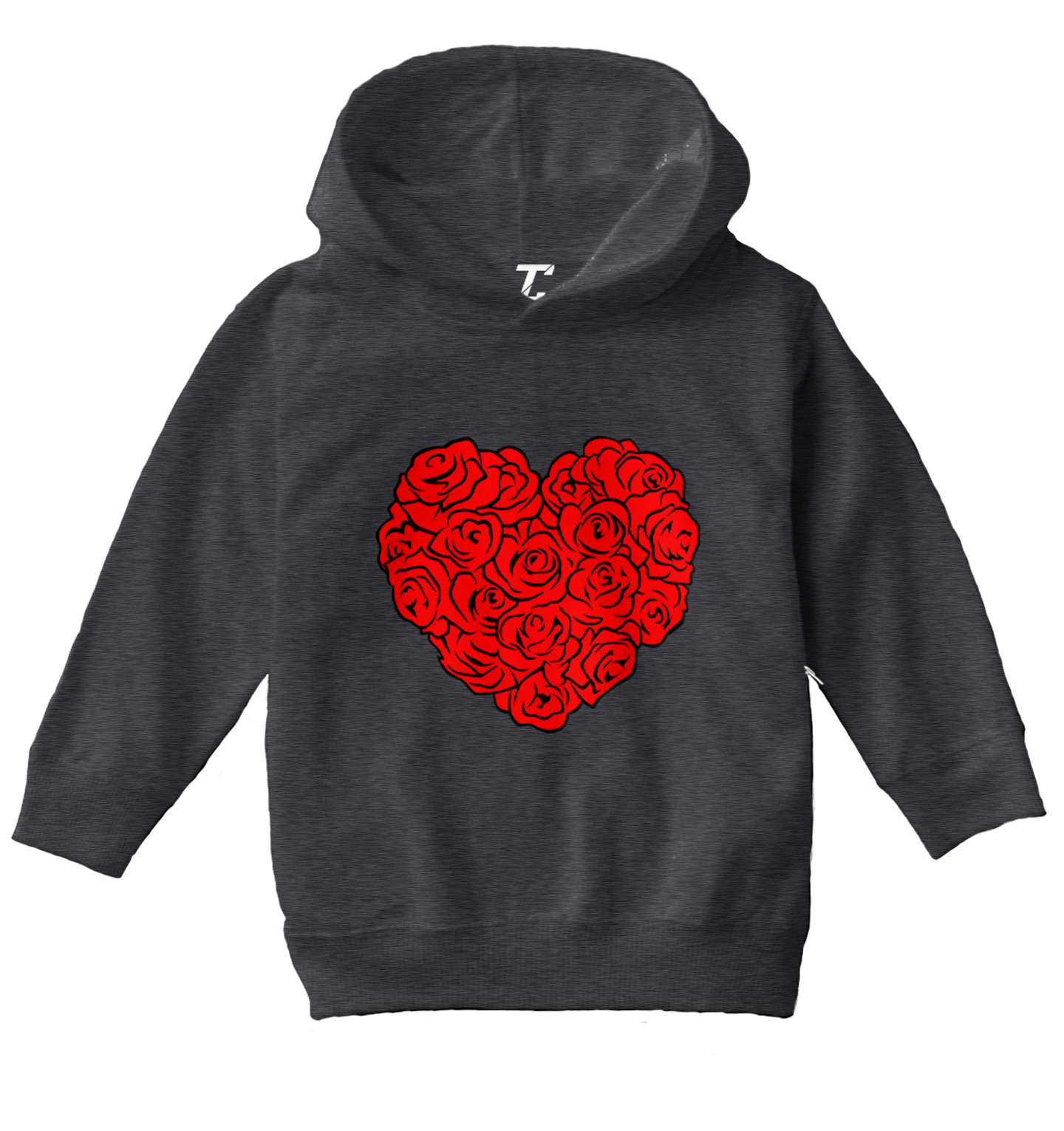 Heart Of Roses - Flowers Valentine's Day Bouquet Toddler/Youth Hoodie - Picture 3 of 12
