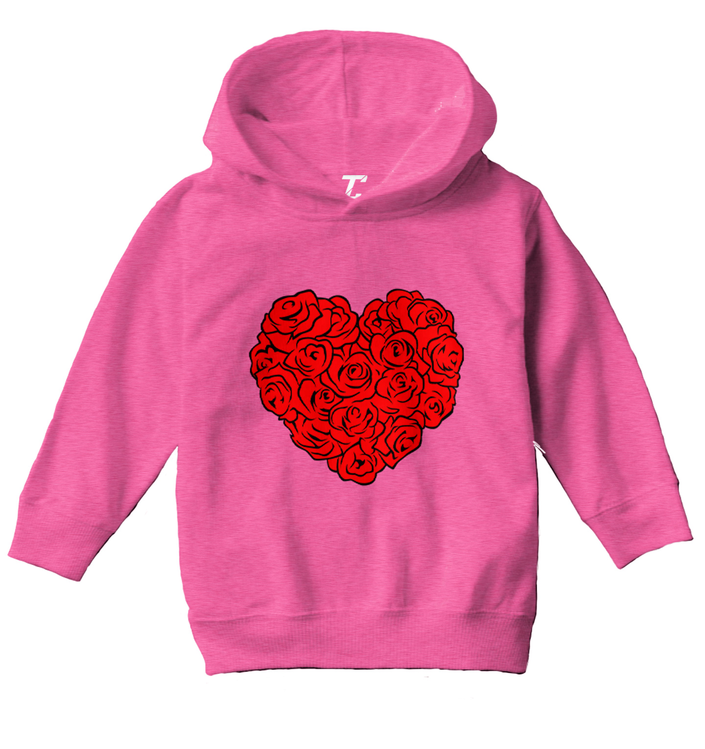 Heart Of Roses - Flowers Valentine's Day Bouquet Toddler/Youth Hoodie - Picture 4 of 12
