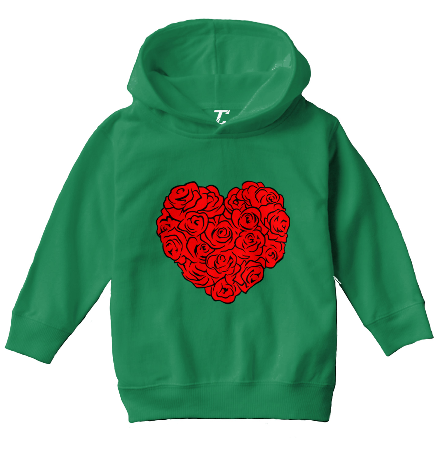 Heart Of Roses - Flowers Valentine's Day Bouquet Toddler/Youth Hoodie - Picture 5 of 12