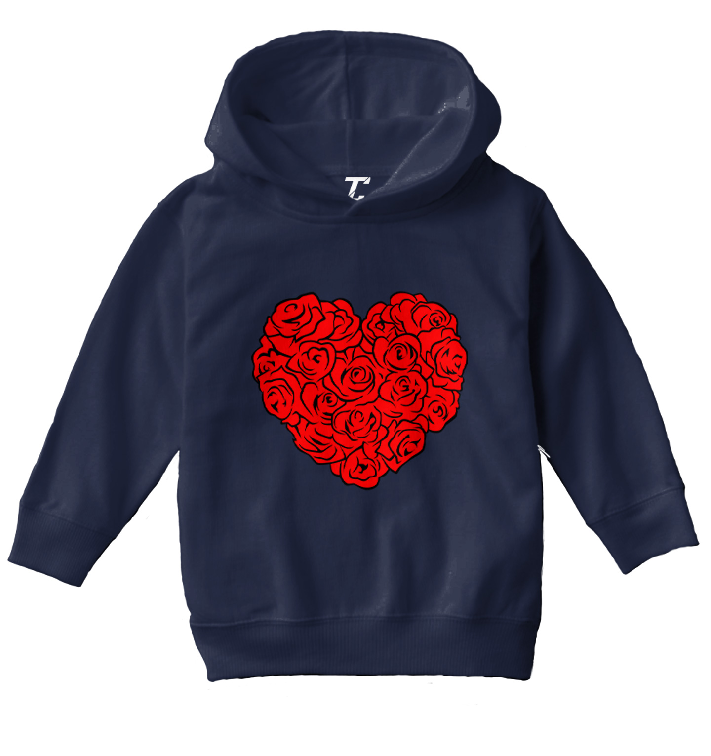 Heart Of Roses - Flowers Valentine's Day Bouquet Toddler/Youth Hoodie - Picture 7 of 12