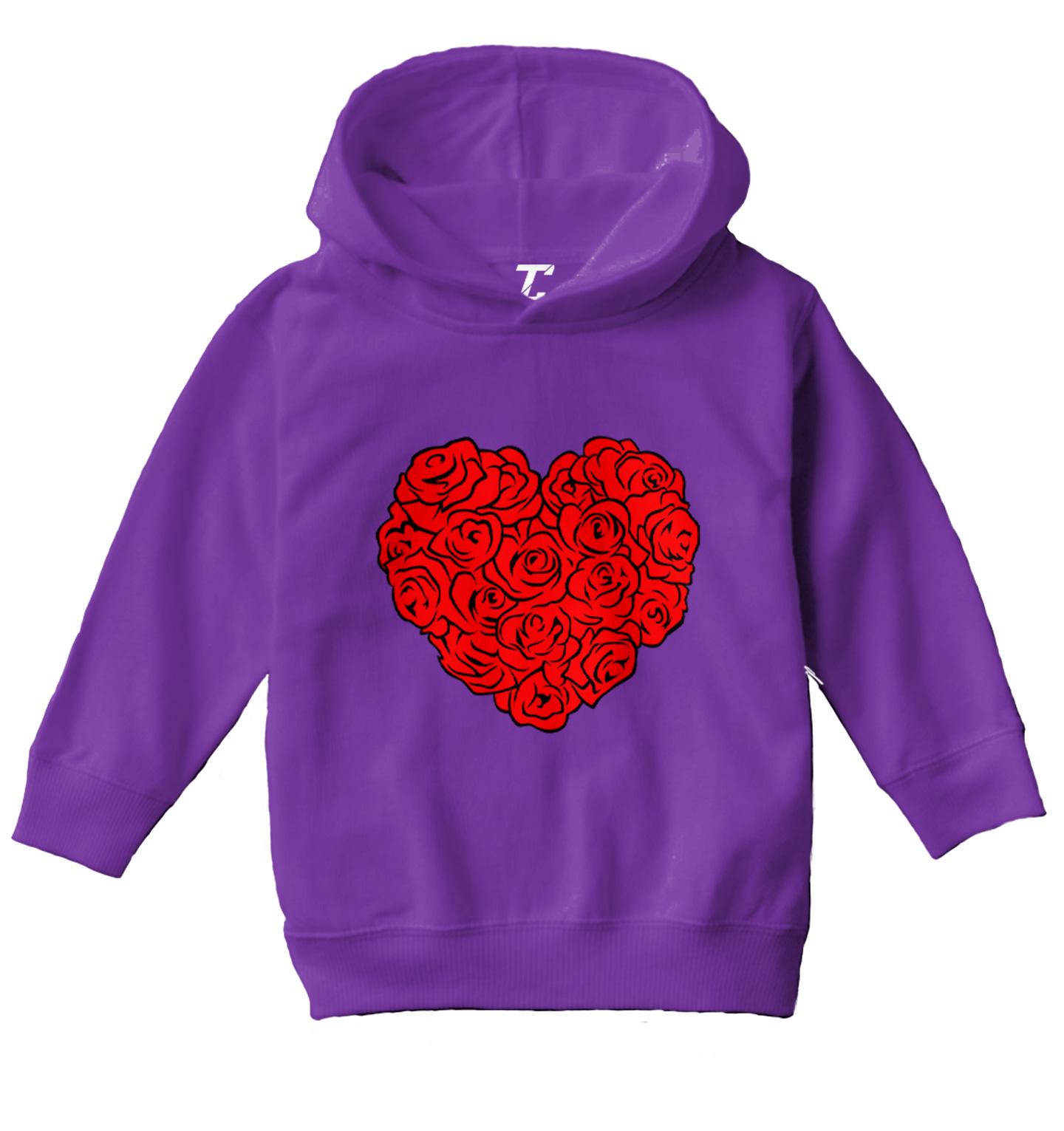 Heart Of Roses - Flowers Valentine's Day Bouquet Toddler/Youth Hoodie - Picture 9 of 12