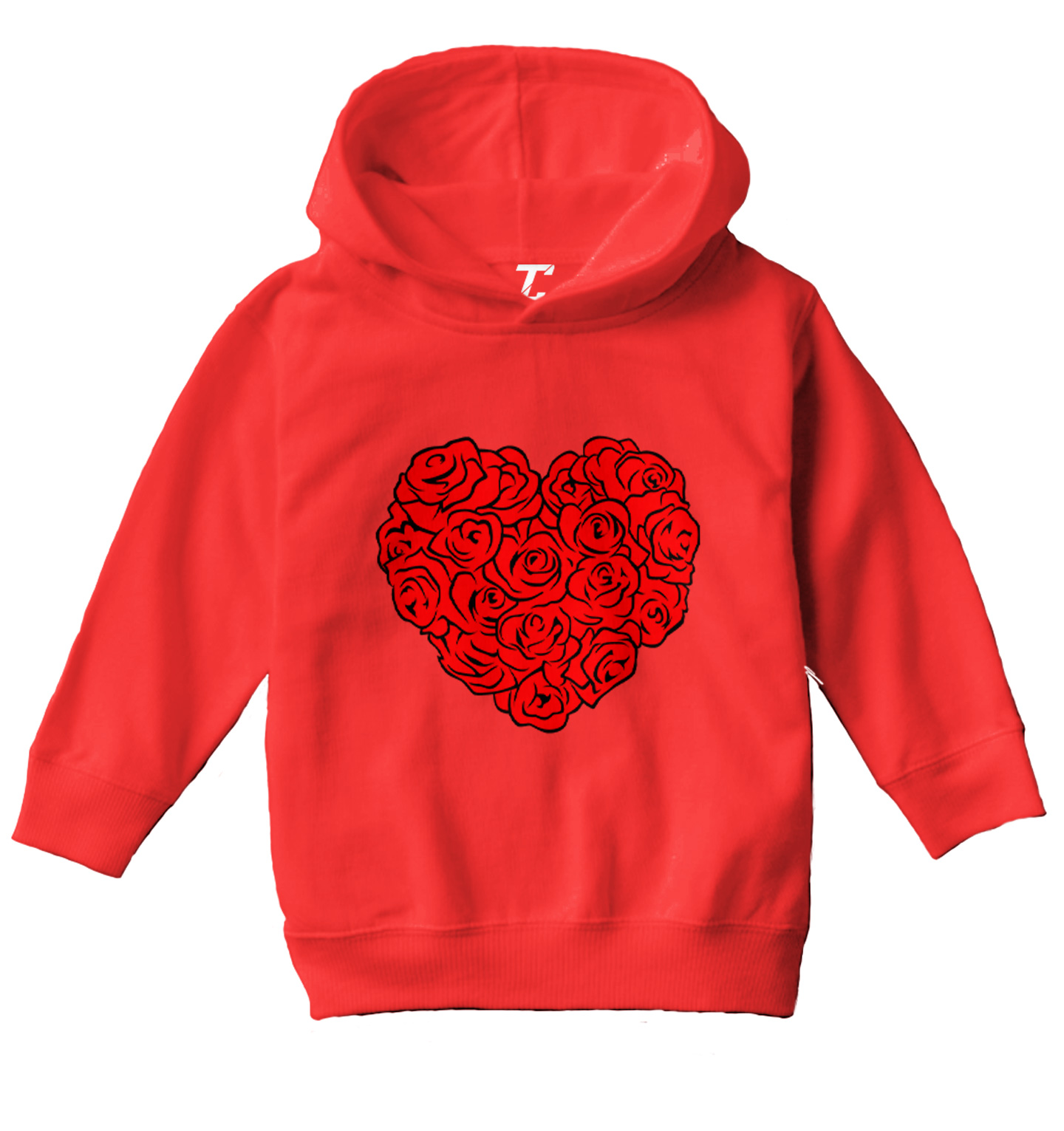 Heart Of Roses - Flowers Valentine's Day Bouquet Toddler/Youth Hoodie - Picture 10 of 12