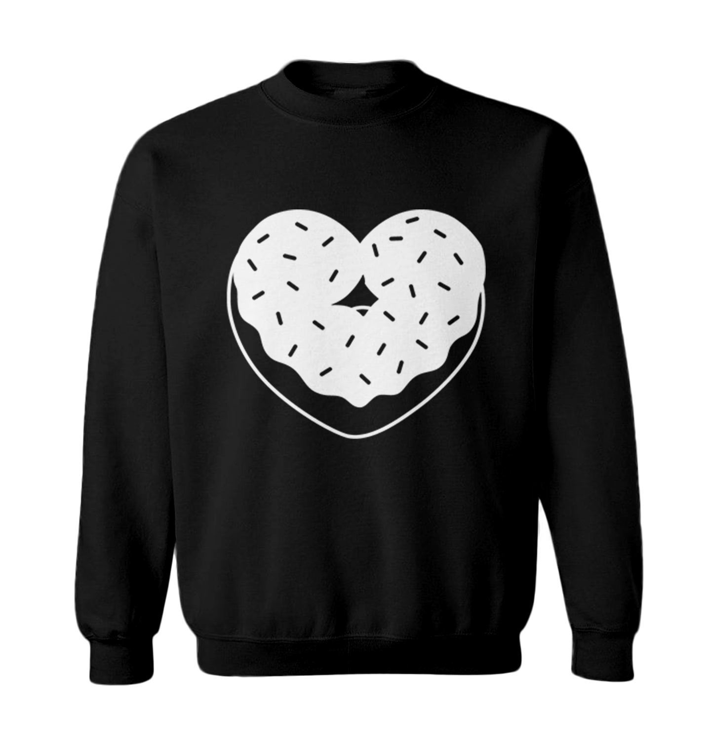 Heart Shaped Donut - Snack Sweet Desserts Food Lover Toddler Crewneck Sweater - Picture 2 of 8