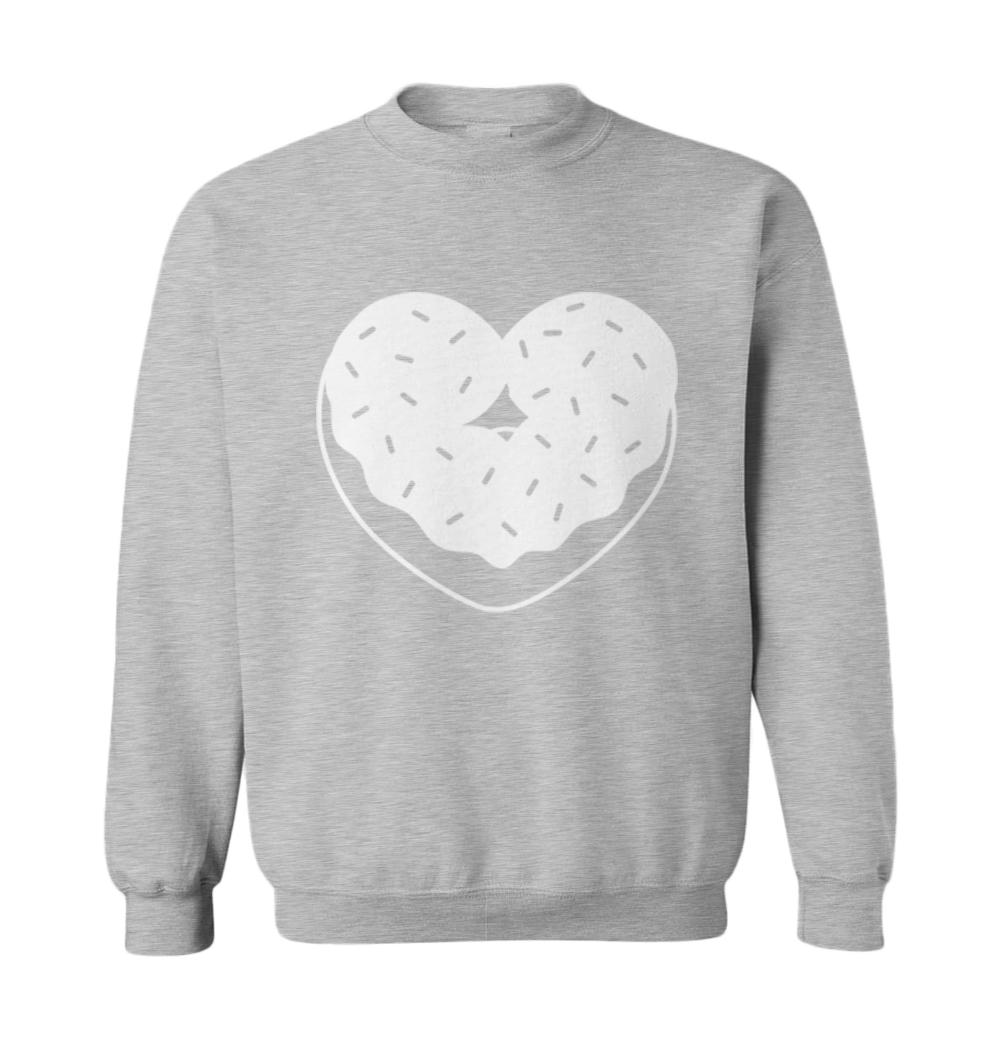 Heart Shaped Donut - Snack Sweet Desserts Food Lover Toddler Crewneck Sweater - Picture 4 of 8