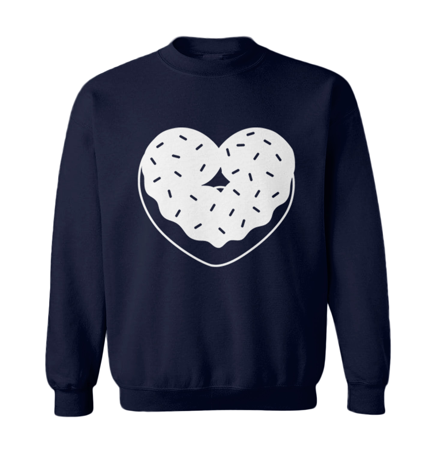Heart Shaped Donut - Snack Sweet Desserts Food Lover Toddler Crewneck Sweater - Picture 5 of 8
