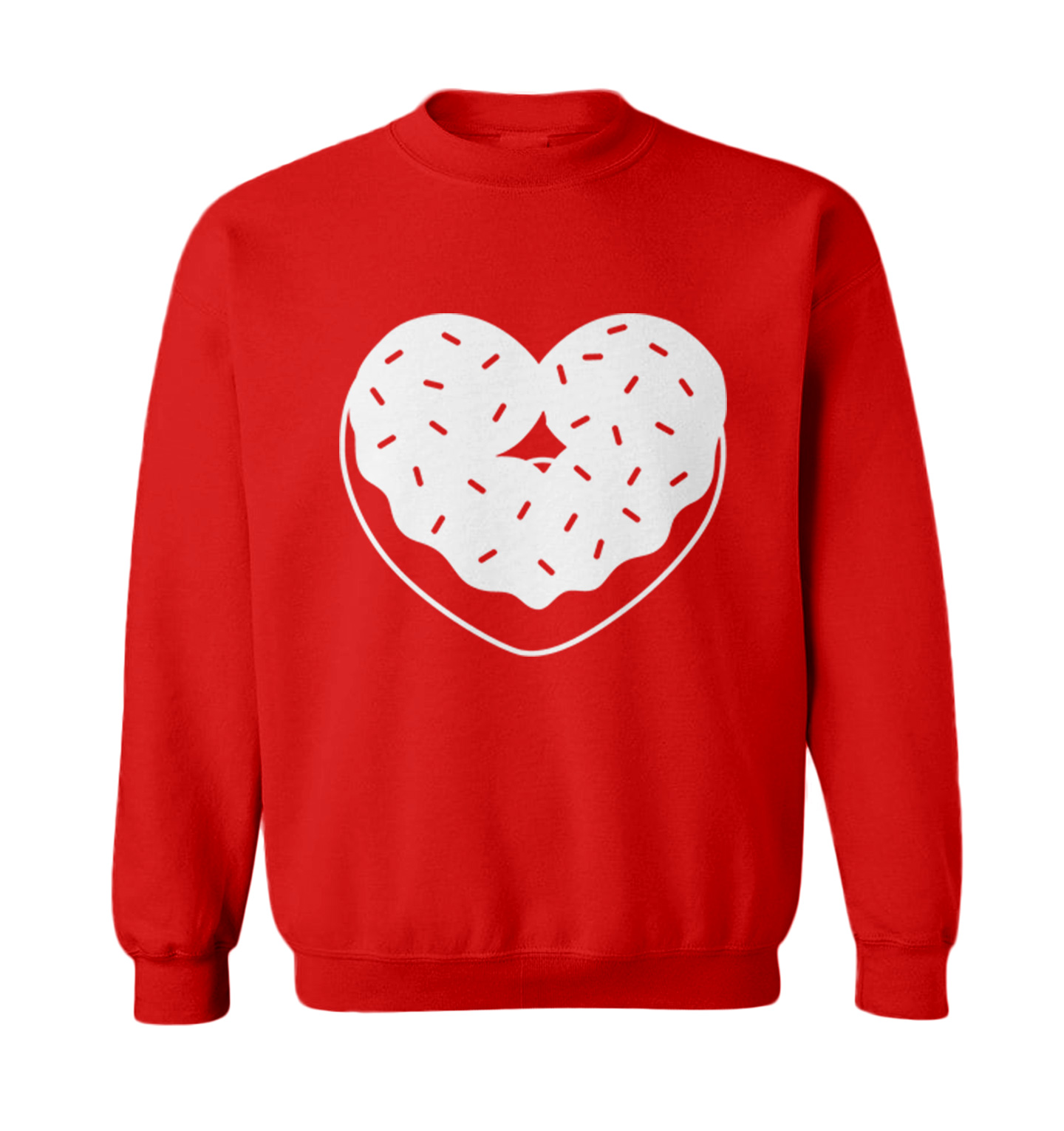 Heart Shaped Donut - Snack Sweet Desserts Food Lover Toddler Crewneck Sweater - Picture 7 of 8