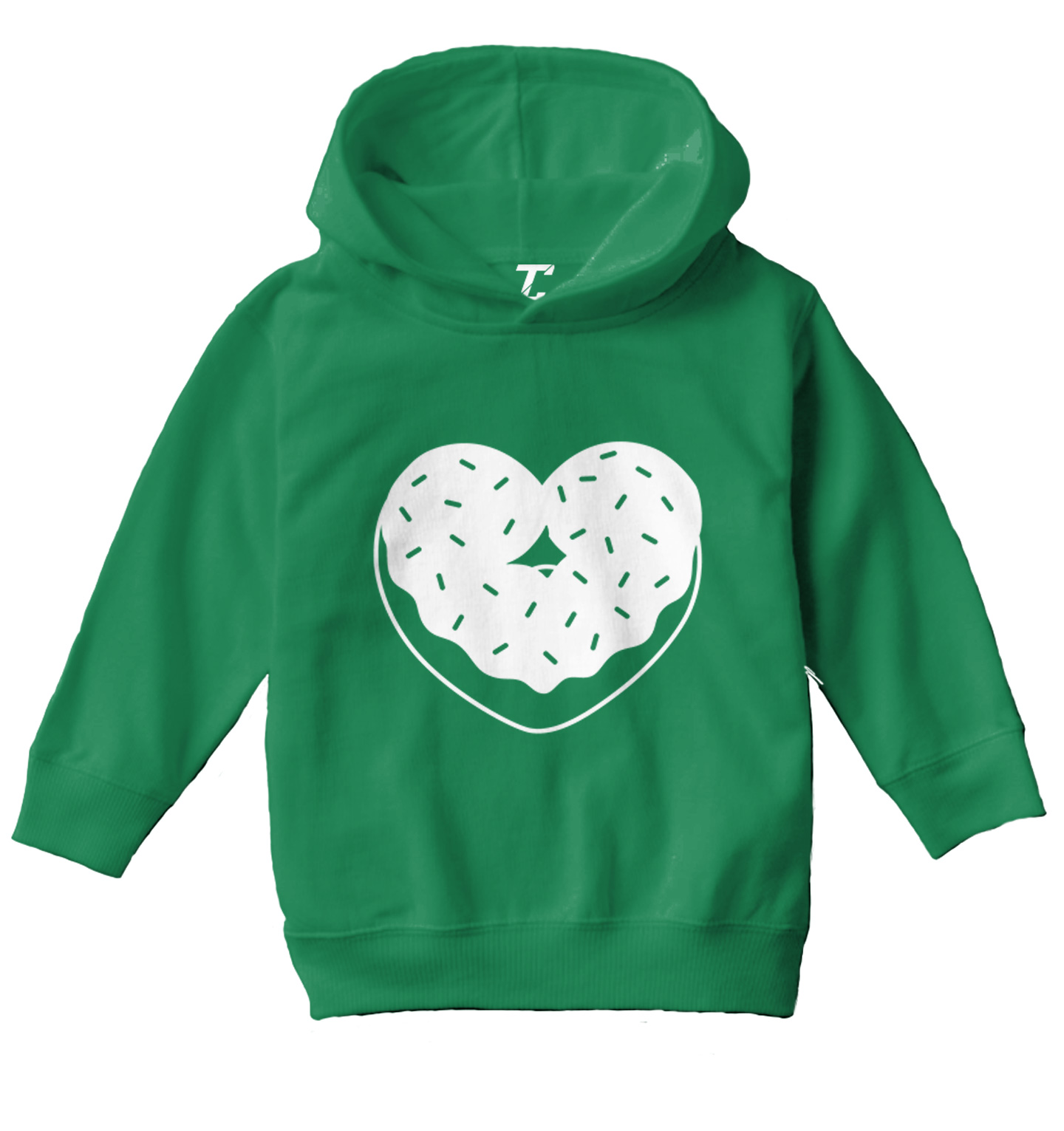 Heart Shaped Donut - Snack Sweet Desserts Food Lover Toddler/Youth Hoodie - Picture 5 of 12
