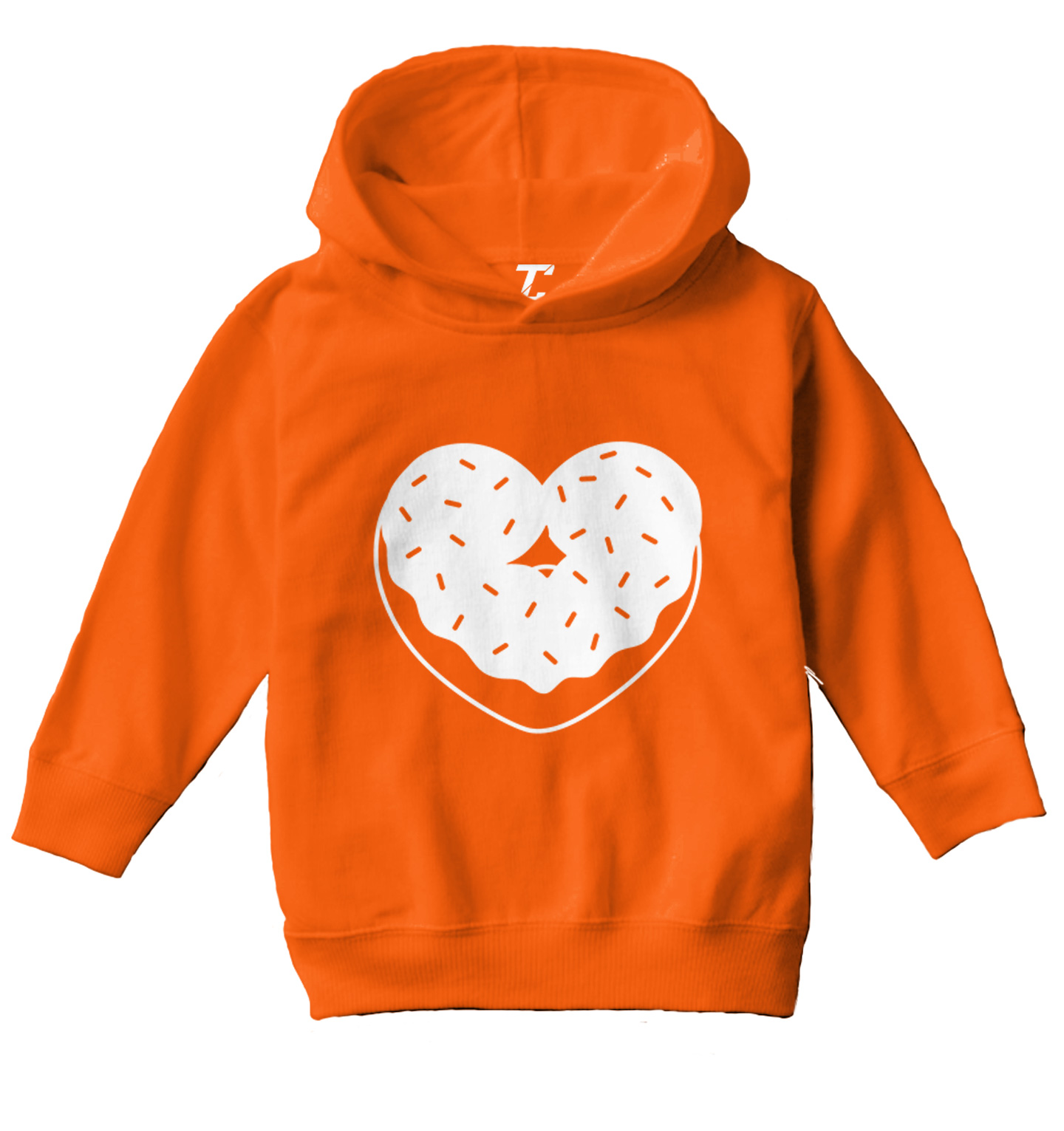 Heart Shaped Donut - Snack Sweet Desserts Food Lover Toddler/Youth Hoodie - Picture 8 of 12