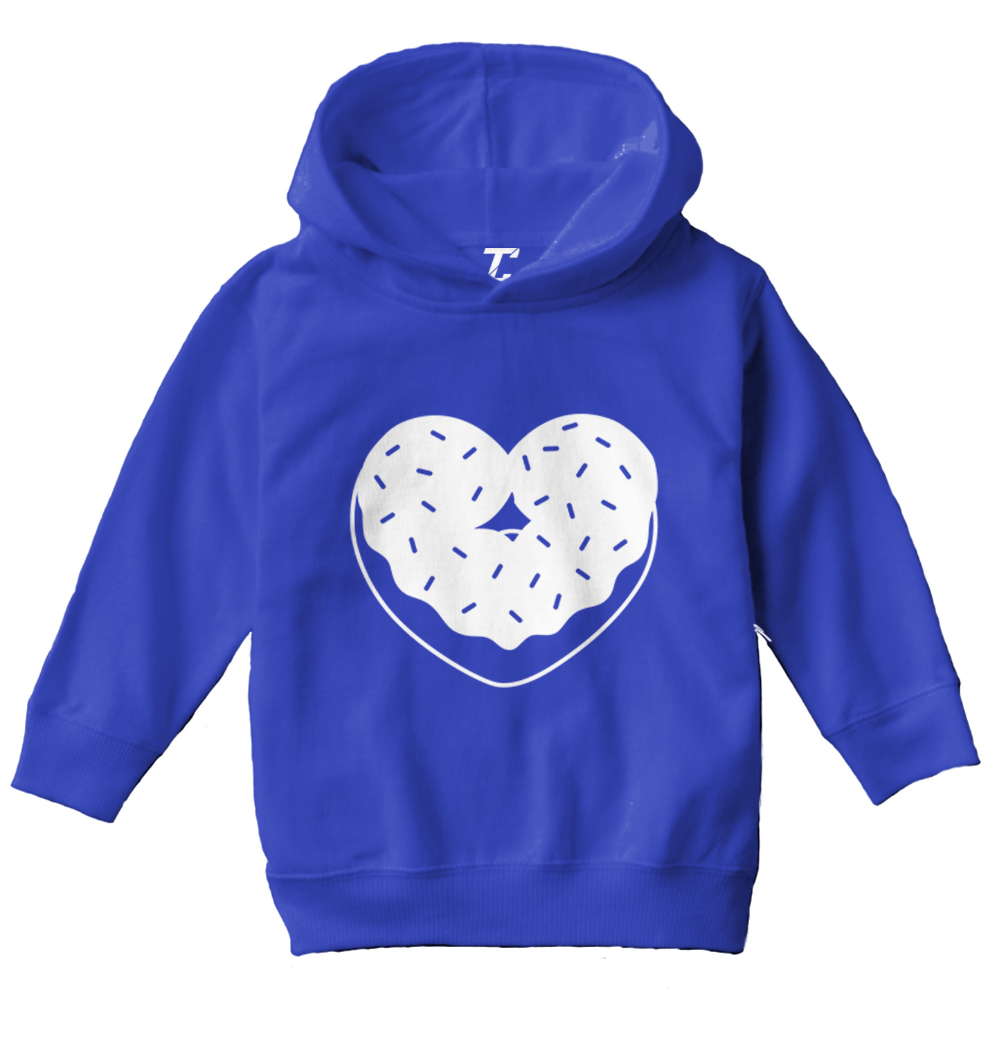 Heart Shaped Donut - Snack Sweet Desserts Food Lover Toddler/Youth Hoodie - Picture 11 of 12