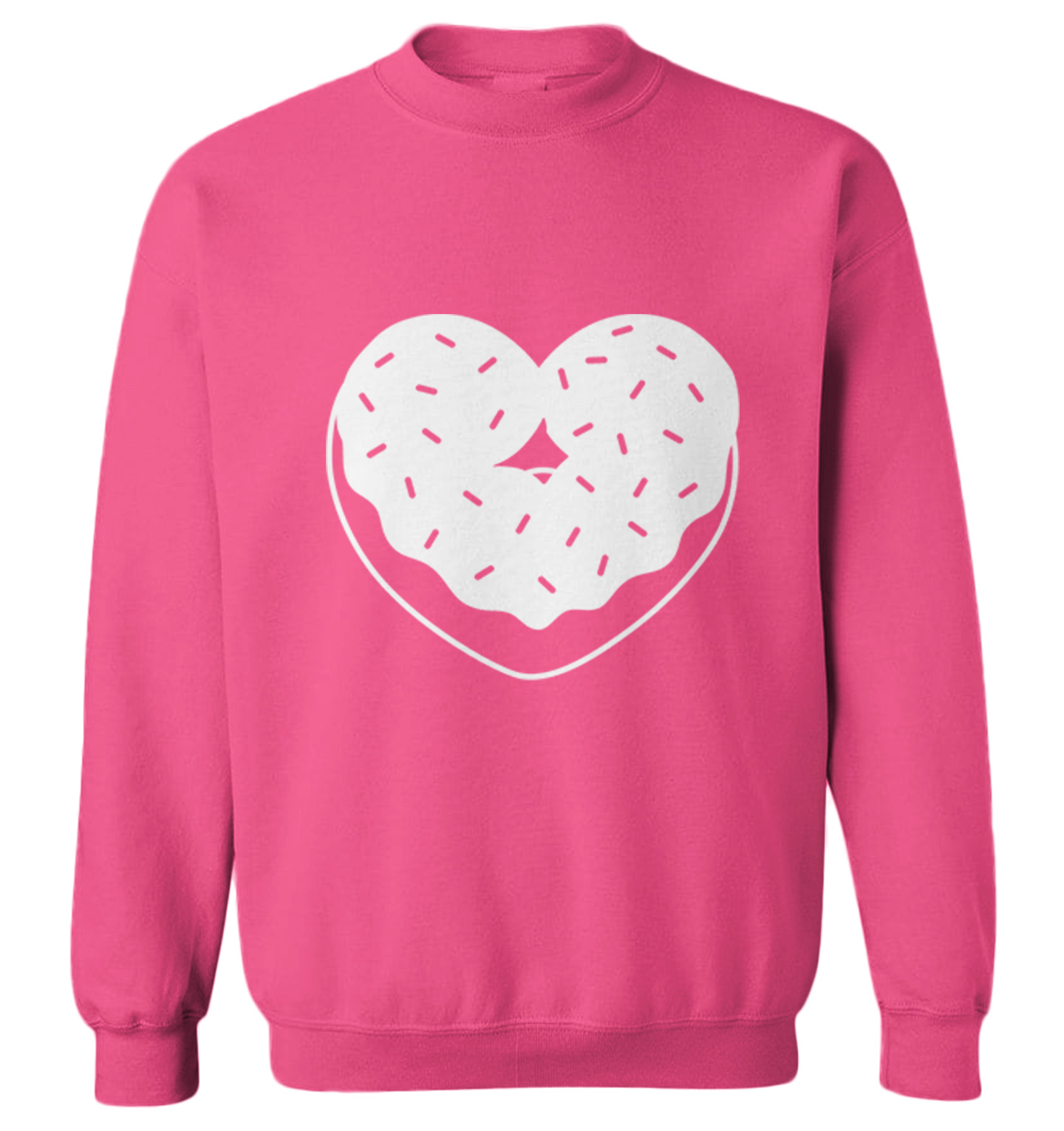 Heart Shaped Donut - Snack Sweet Desserts Food Lover Toddler Crewneck Sweater - Picture 6 of 8