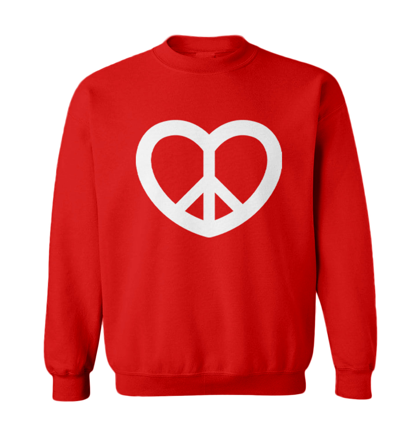 Peace Sign Heart - Valentine's Day Love Positivity Toddler Crewneck Sweater - Picture 7 of 8