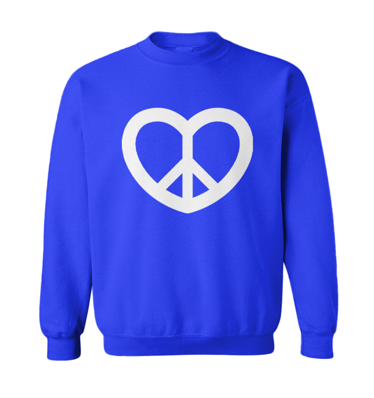 Peace Sign Heart - Valentine's Day Love Positivity Toddler Crewneck Sweater - Picture 8 of 8