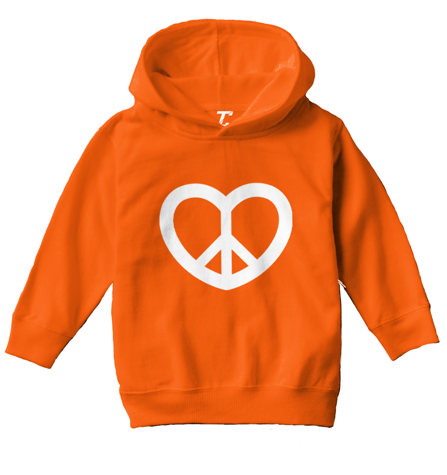Peace Sign Heart - Valentine's Day Love Positivity Toddler/Youth Hoodie - Picture 8 of 12