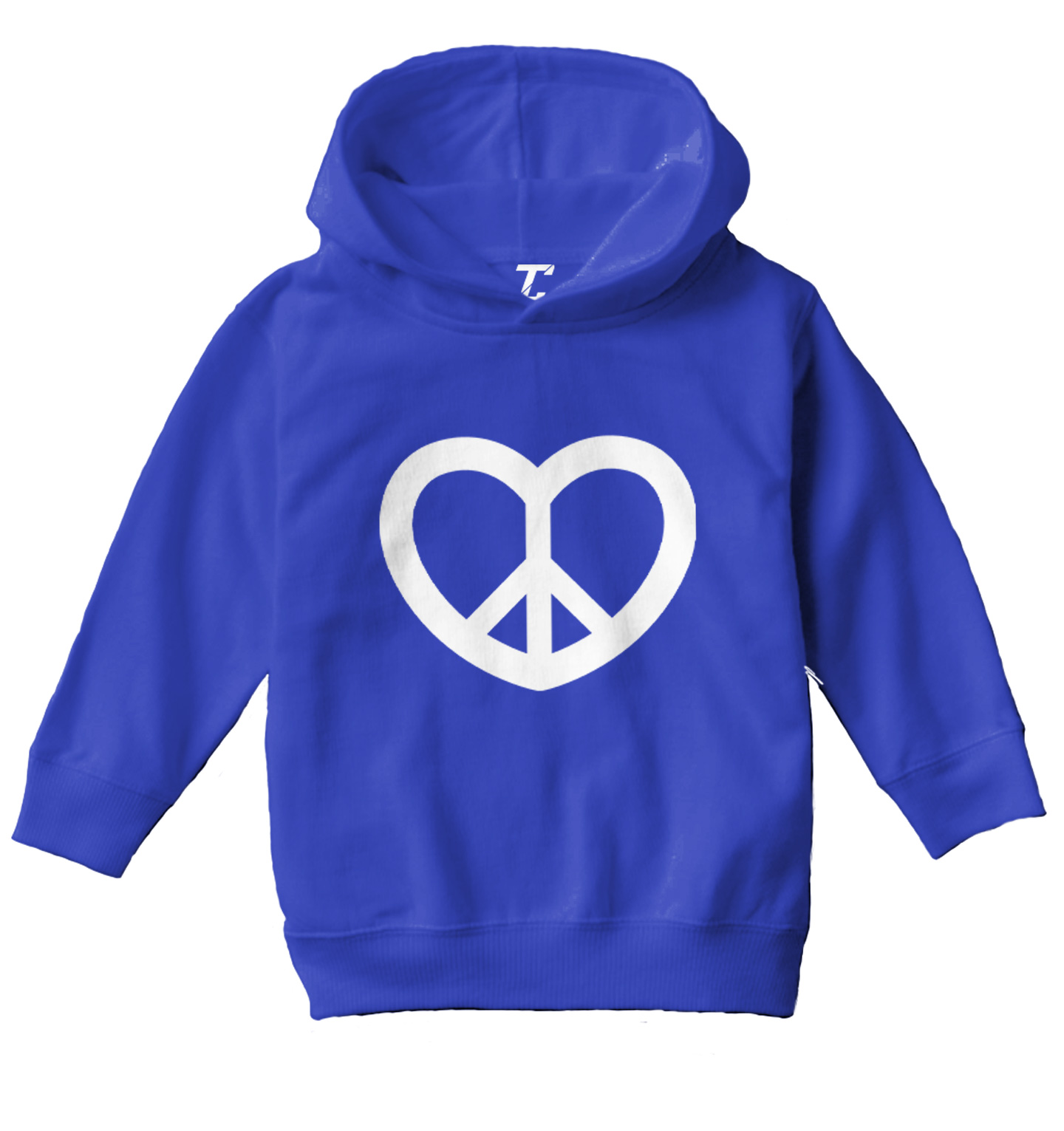 Peace Sign Heart - Valentine's Day Love Positivity Toddler/Youth Hoodie - Picture 11 of 12