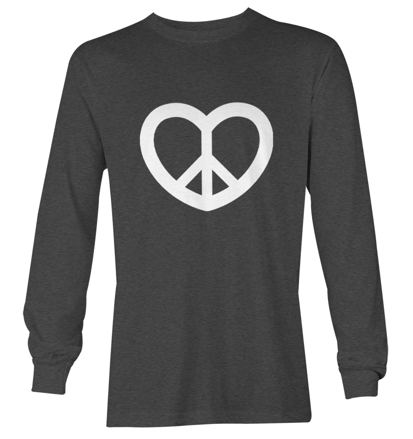 Peace Sign Heart - Valentine's Day Love Positivity Youth T-Shirt - Picture 14 of 20