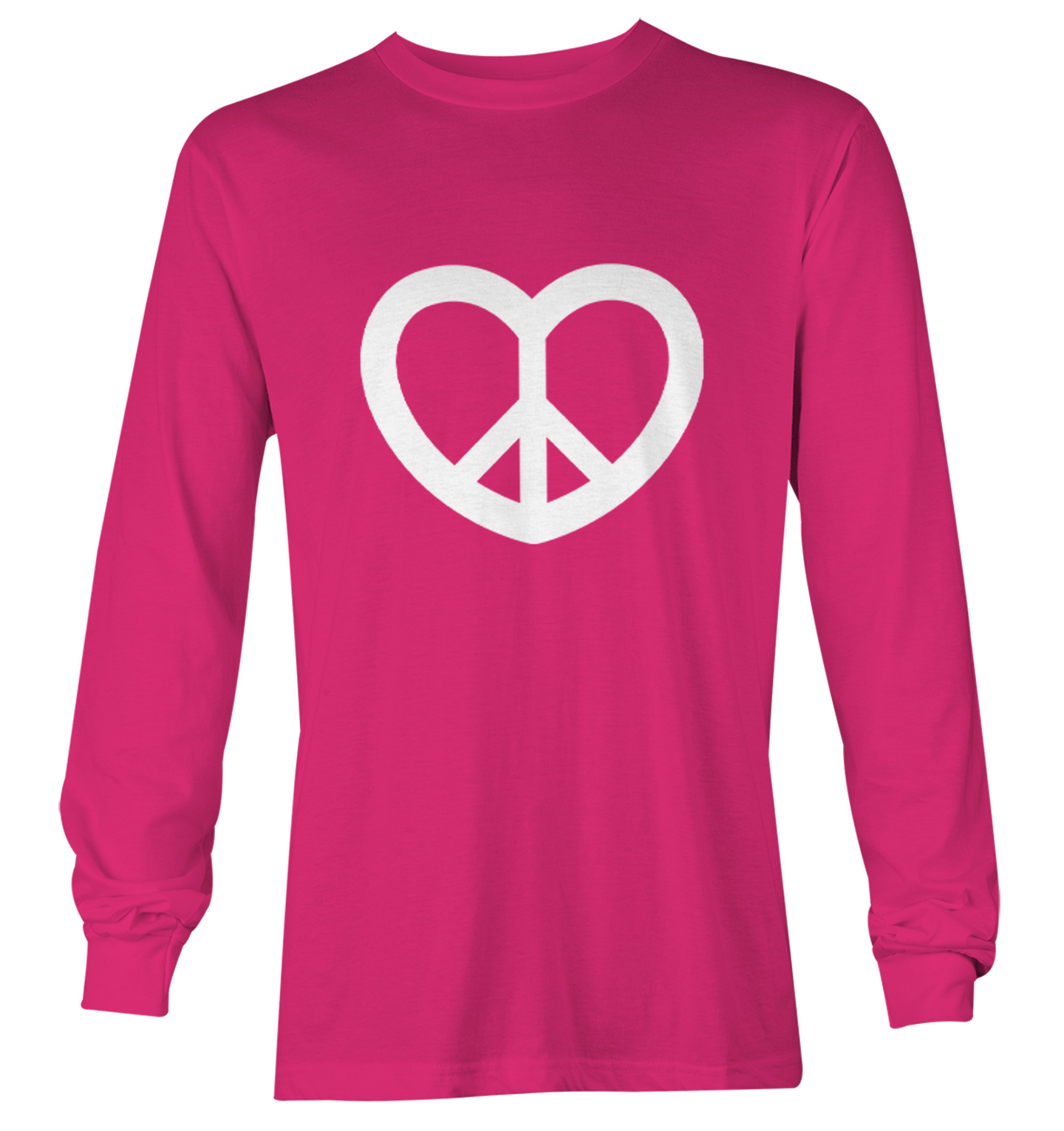 Peace Sign Heart - Valentine's Day Love Positivity Youth T-Shirt - Picture 18 of 20