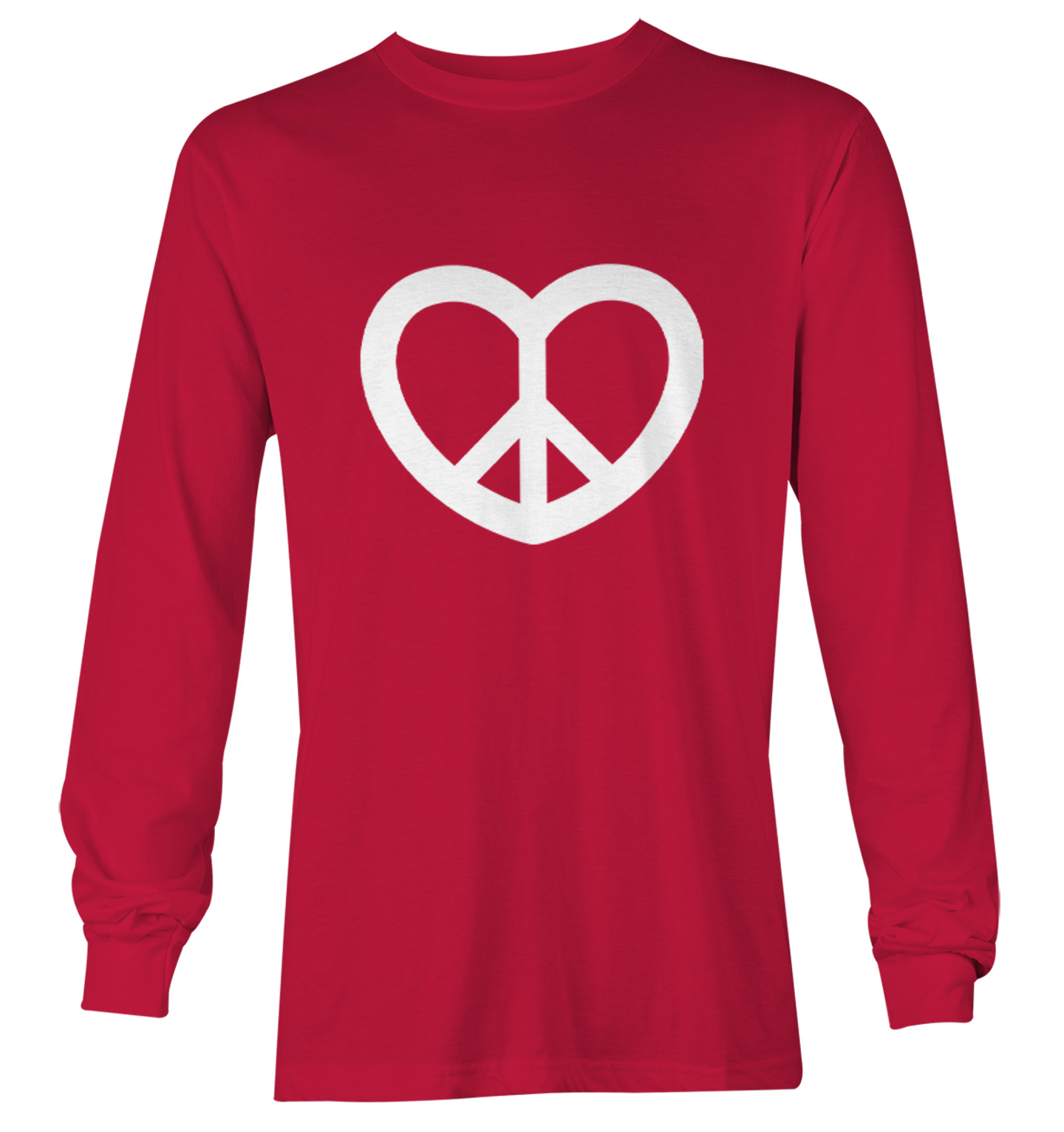 Peace Sign Heart - Valentine's Day Love Positivity Youth T-Shirt - Picture 19 of 20