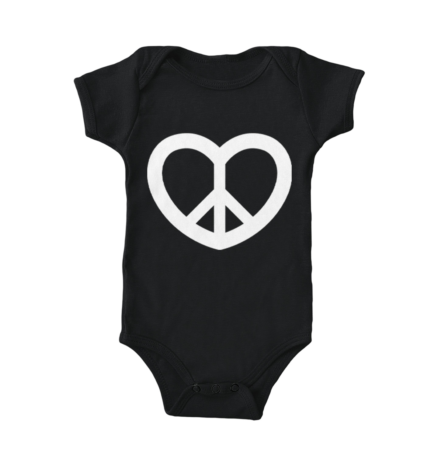Peace Sign Heart – Valentine’s Day Love Positivity Bodysuit