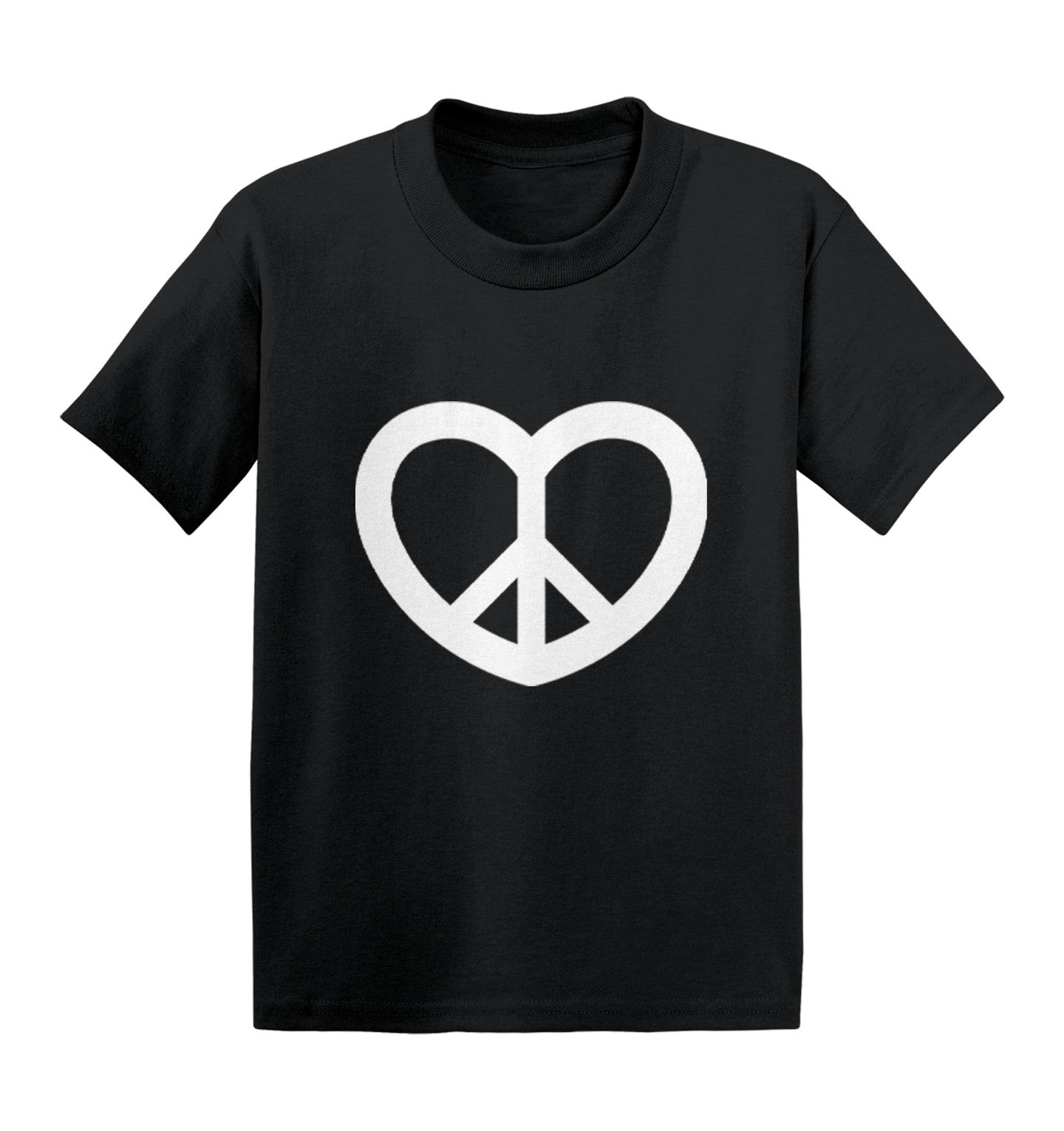 Peace Sign Heart – Valentine’s Day Love Positivity Kids T-shirt