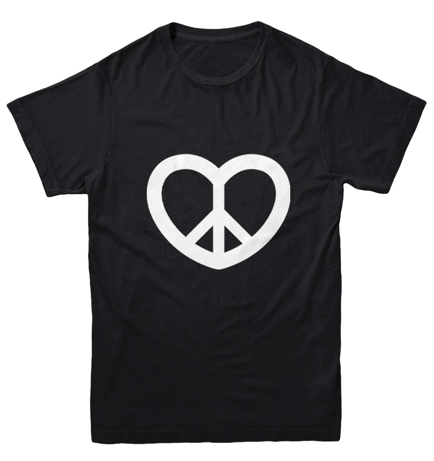 Peace Sign Heart - Valentine's Day Love Positivity Youth T-Shirt - Picture 2 of 20