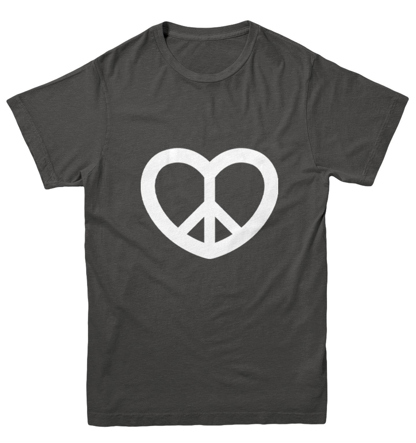 Peace Sign Heart - Valentine's Day Love Positivity Youth T-Shirt - Picture 3 of 20