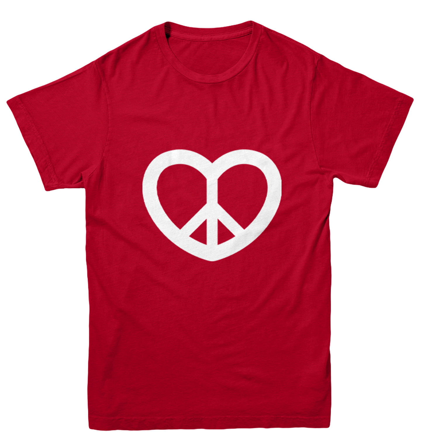 Peace Sign Heart - Valentine's Day Love Positivity Youth T-Shirt - Picture 11 of 20