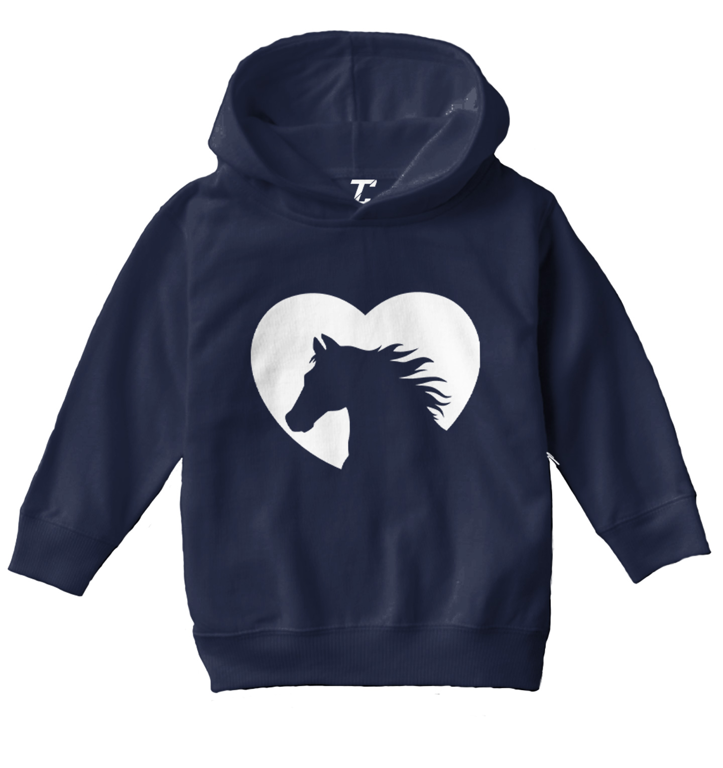 Heart With Horse Silhouette - Horse Lover Pony Ride Toddler/Youth Hoodie - Picture 7 of 12
