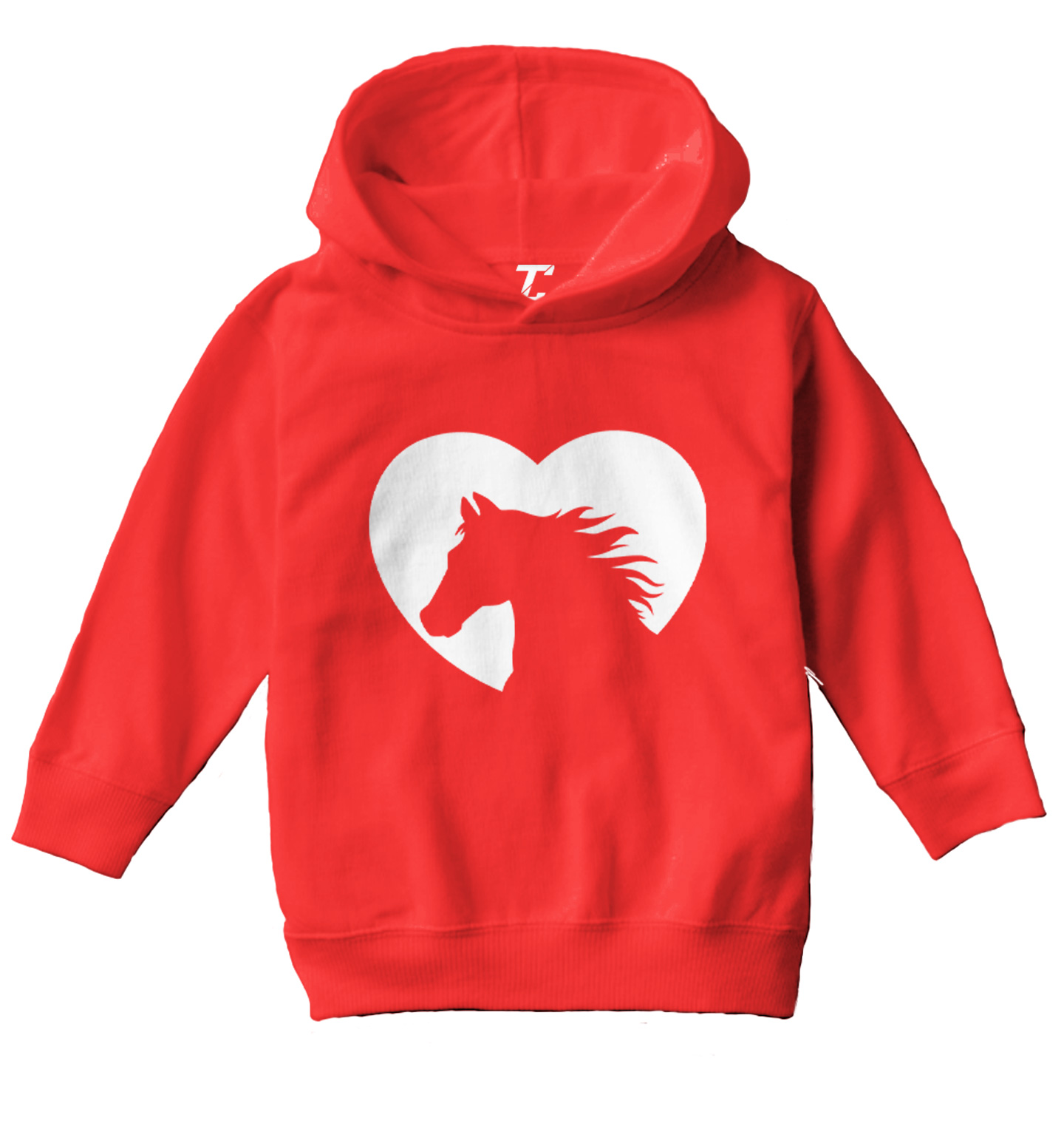 Heart With Horse Silhouette - Horse Lover Pony Ride Toddler/Youth Hoodie - Picture 10 of 12