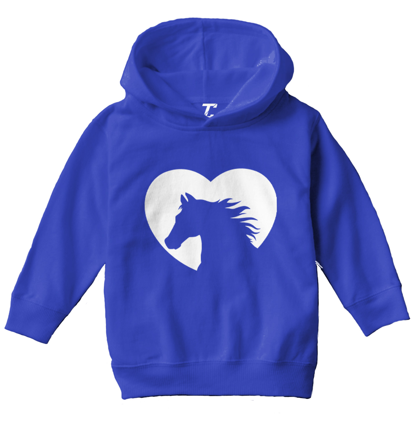 Heart With Horse Silhouette - Horse Lover Pony Ride Toddler/Youth Hoodie - Picture 11 of 12