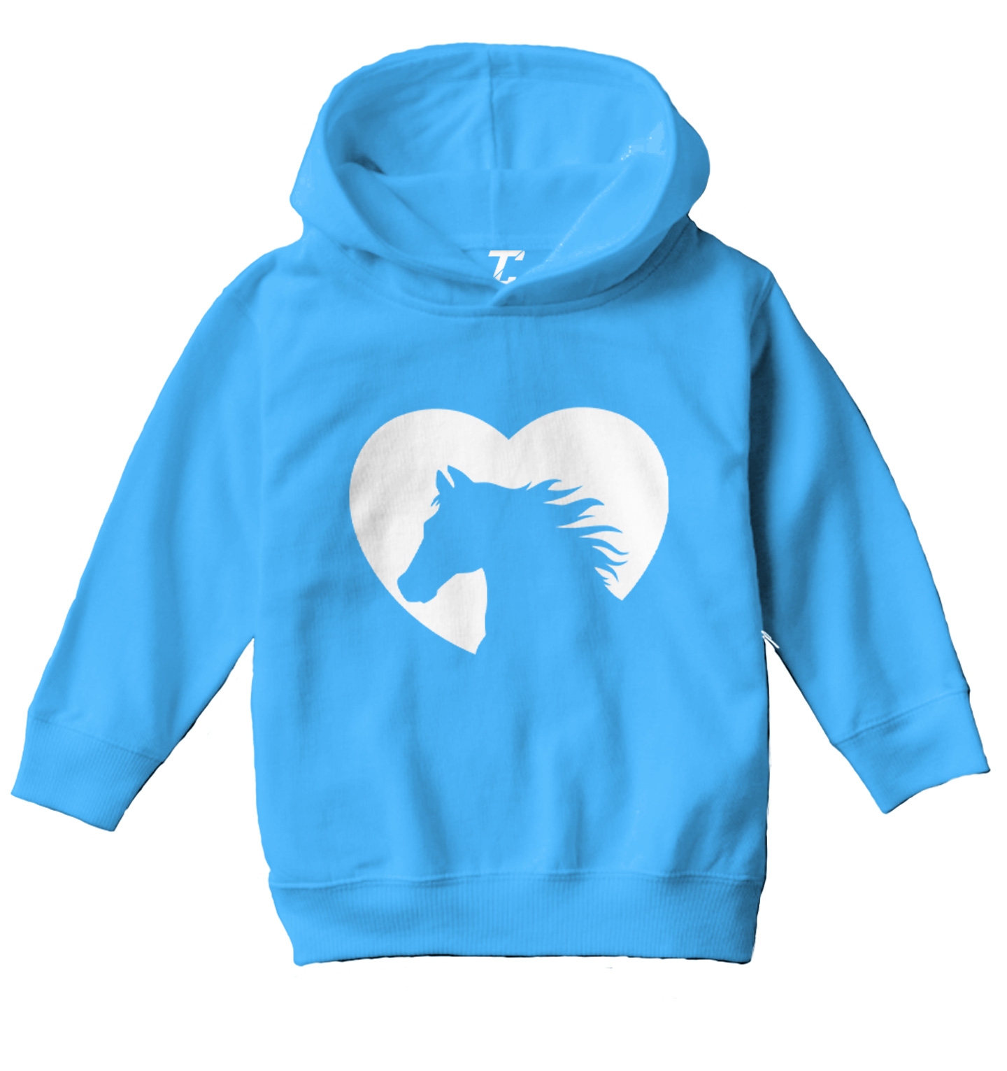 Heart With Horse Silhouette - Horse Lover Pony Ride Toddler/Youth Hoodie - Picture 12 of 12