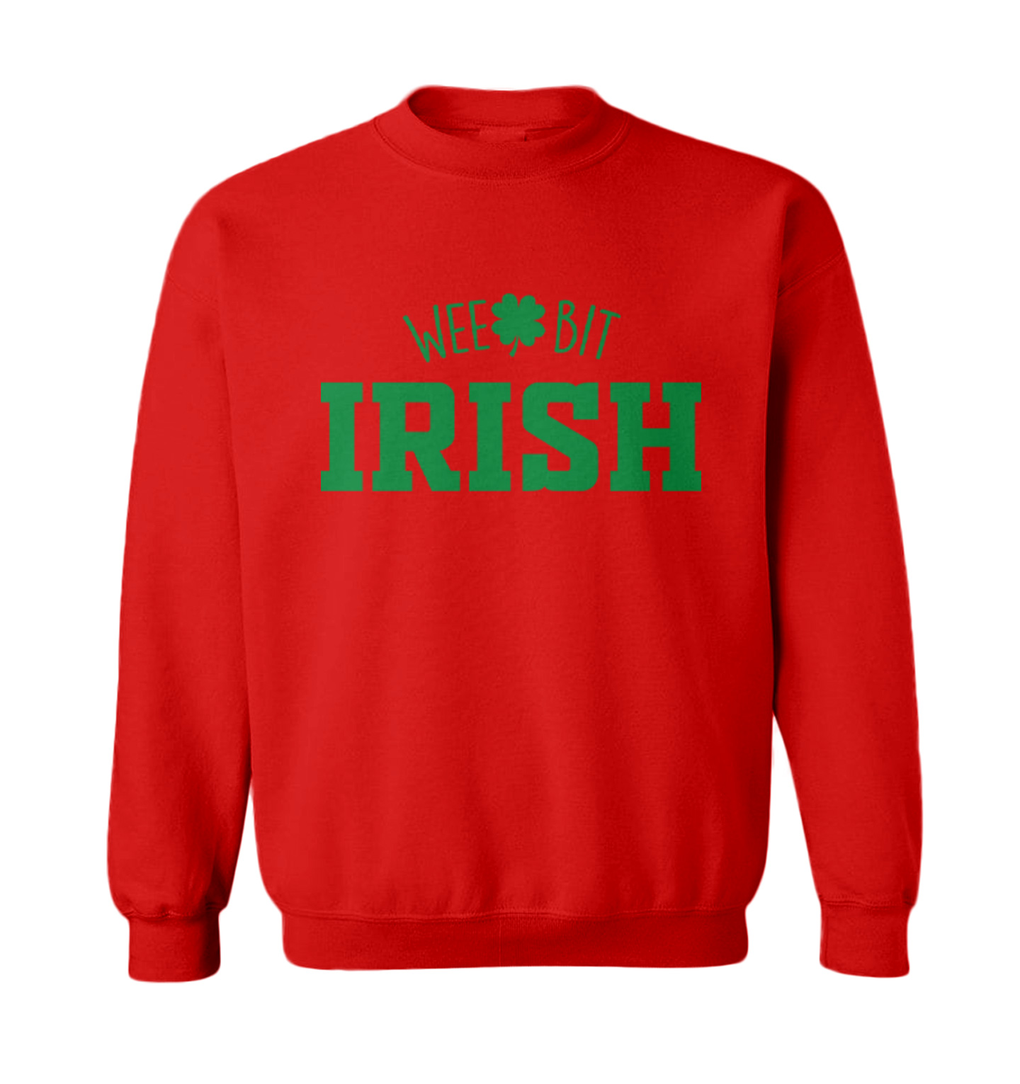 Wee Bit Irish - Luck Four Leaf Clover St. Patrick's Day Toddler Crewneck Sweater - Picture 7 of 8