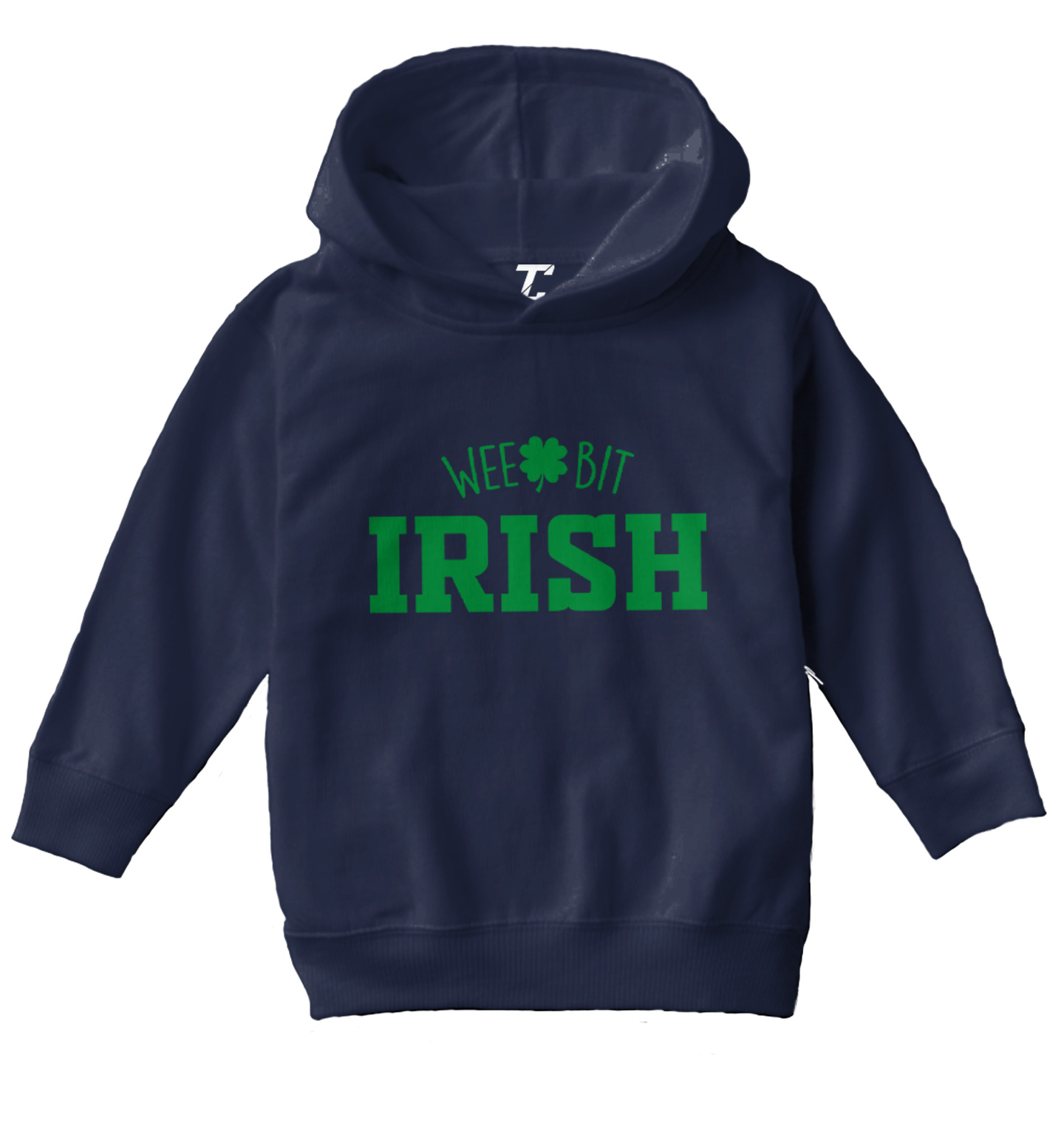 Wee Bit Irish - Luck Four Leaf Clover St. Patrick's Day Toddler/Youth Hoodie - Picture 7 of 12