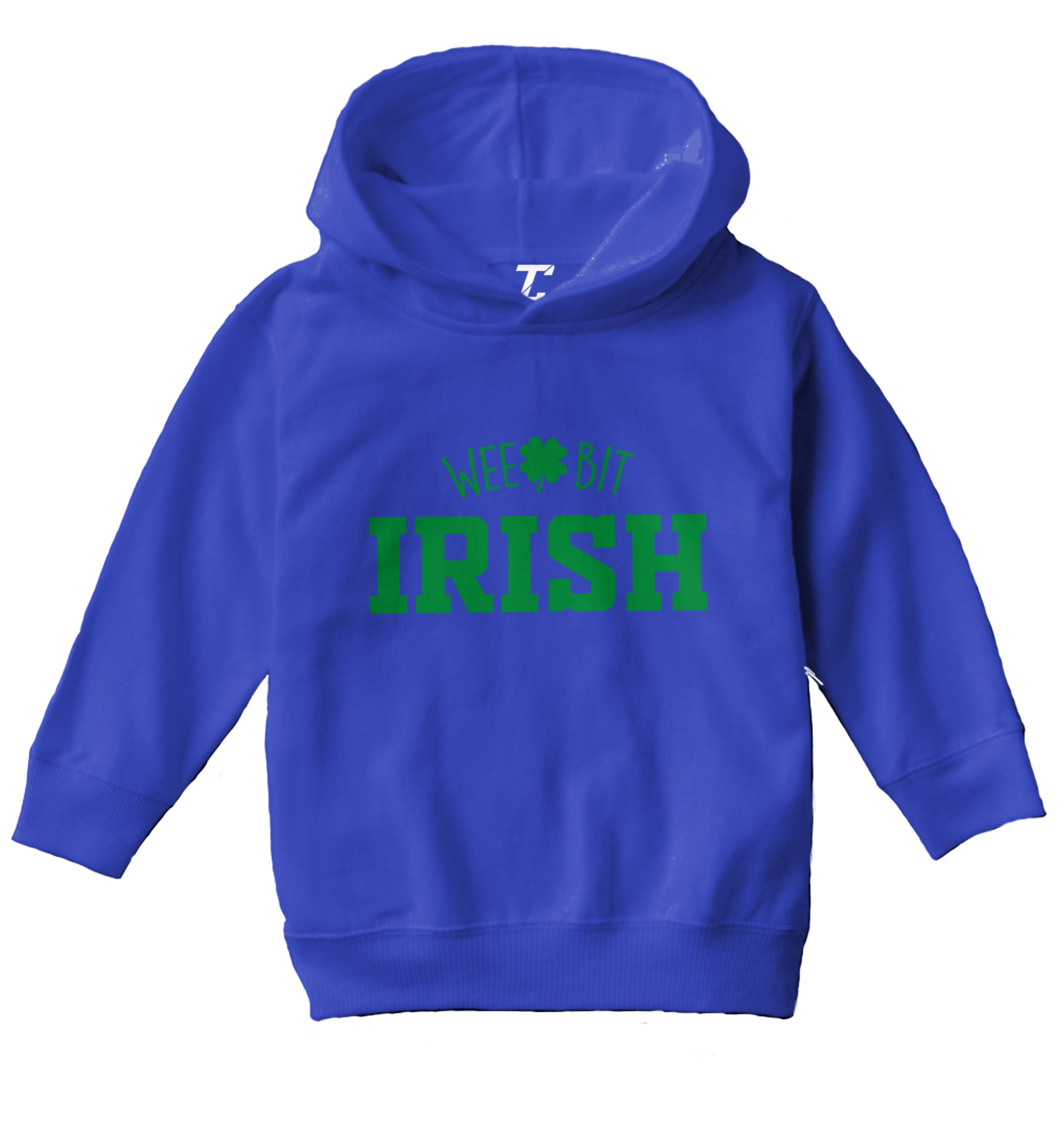 Wee Bit Irish - Luck Four Leaf Clover St. Patrick's Day Toddler/Youth Hoodie - Picture 11 of 12
