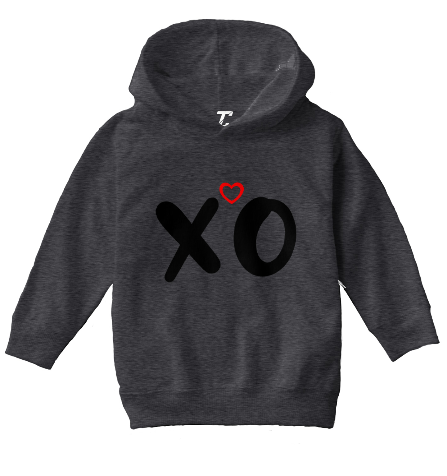 X O - Heart Love Hugs & Kisses Valentine's Day XOXO Toddler/Youth Hoodie - Picture 2 of 10