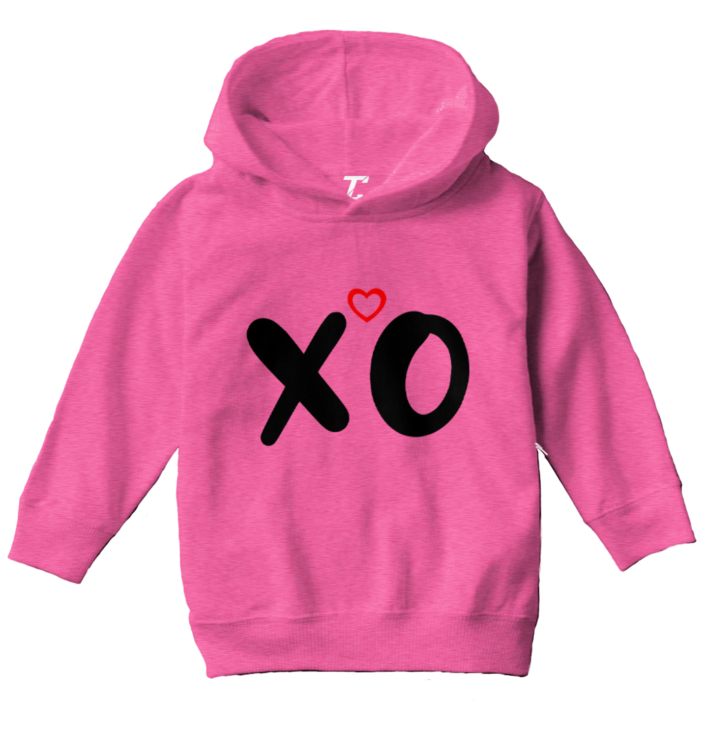 X O - Heart Love Hugs & Kisses Valentine's Day XOXO Toddler/Youth Hoodie - Picture 3 of 10