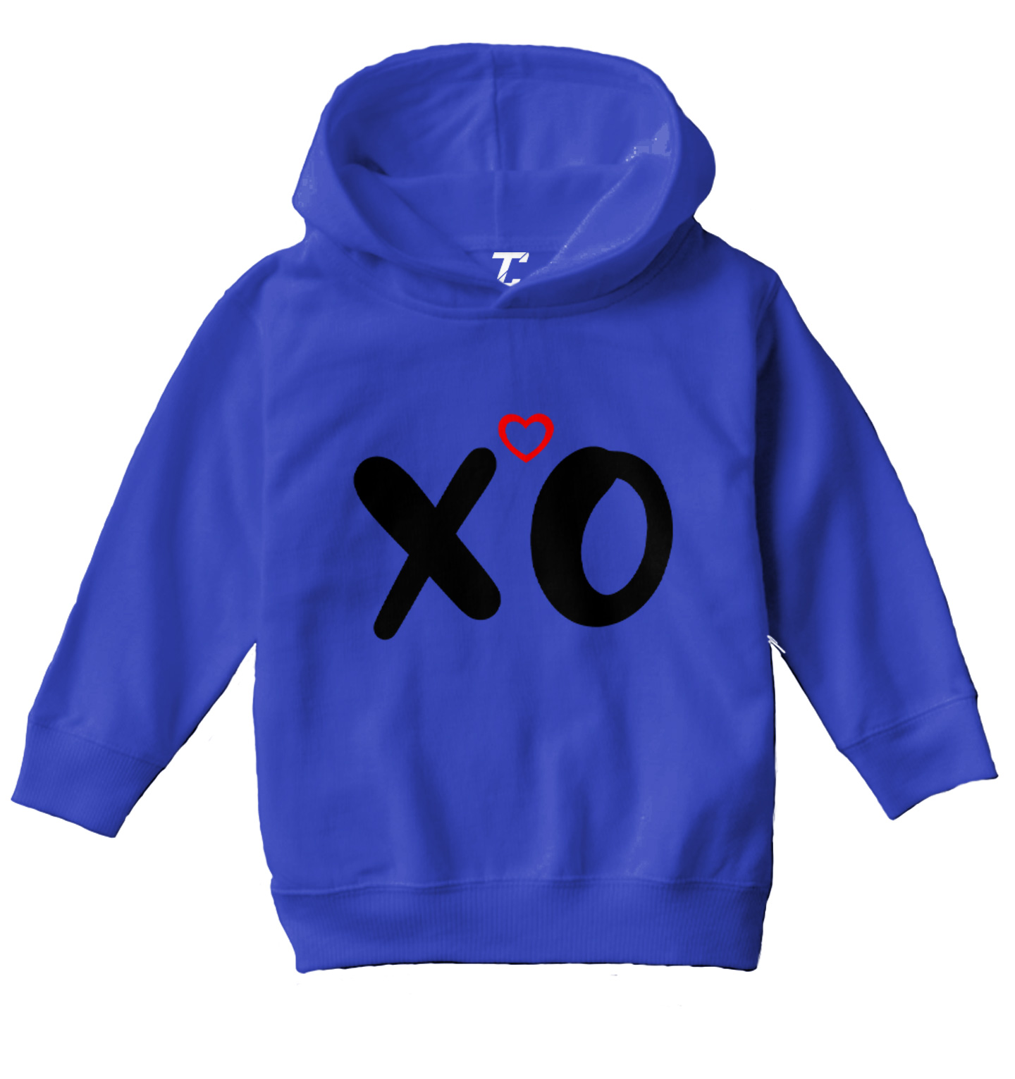 X O - Heart Love Hugs & Kisses Valentine's Day XOXO Toddler/Youth Hoodie - Picture 9 of 10
