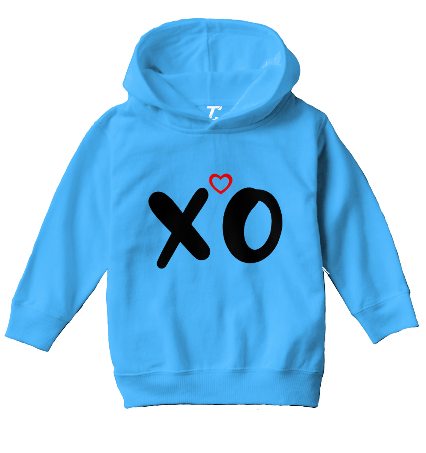 X O - Heart Love Hugs & Kisses Valentine's Day XOXO Toddler/Youth Hoodie - Picture 10 of 10