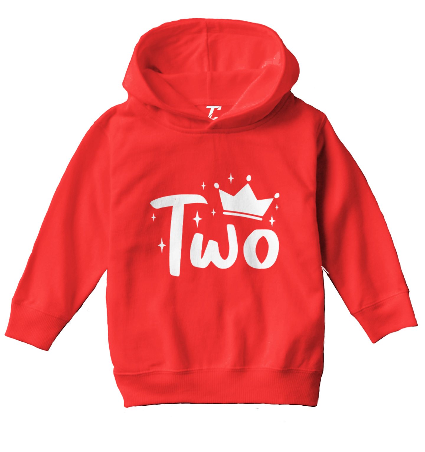 Two With Crown - Birthday Royalty King Queen Years Old Toddler/Youth Hoodie - Picture 10 of 12