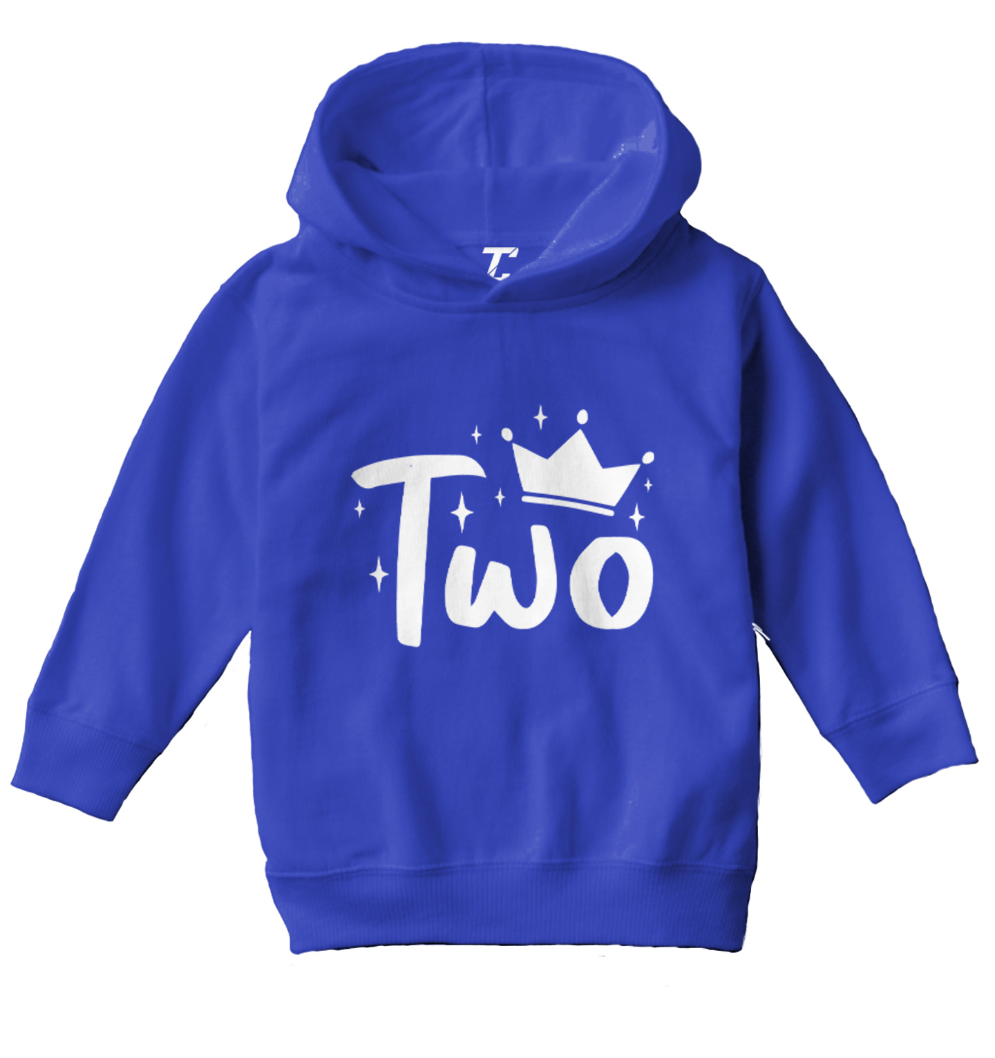 Two With Crown - Birthday Royalty King Queen Years Old Toddler/Youth Hoodie - Picture 11 of 12