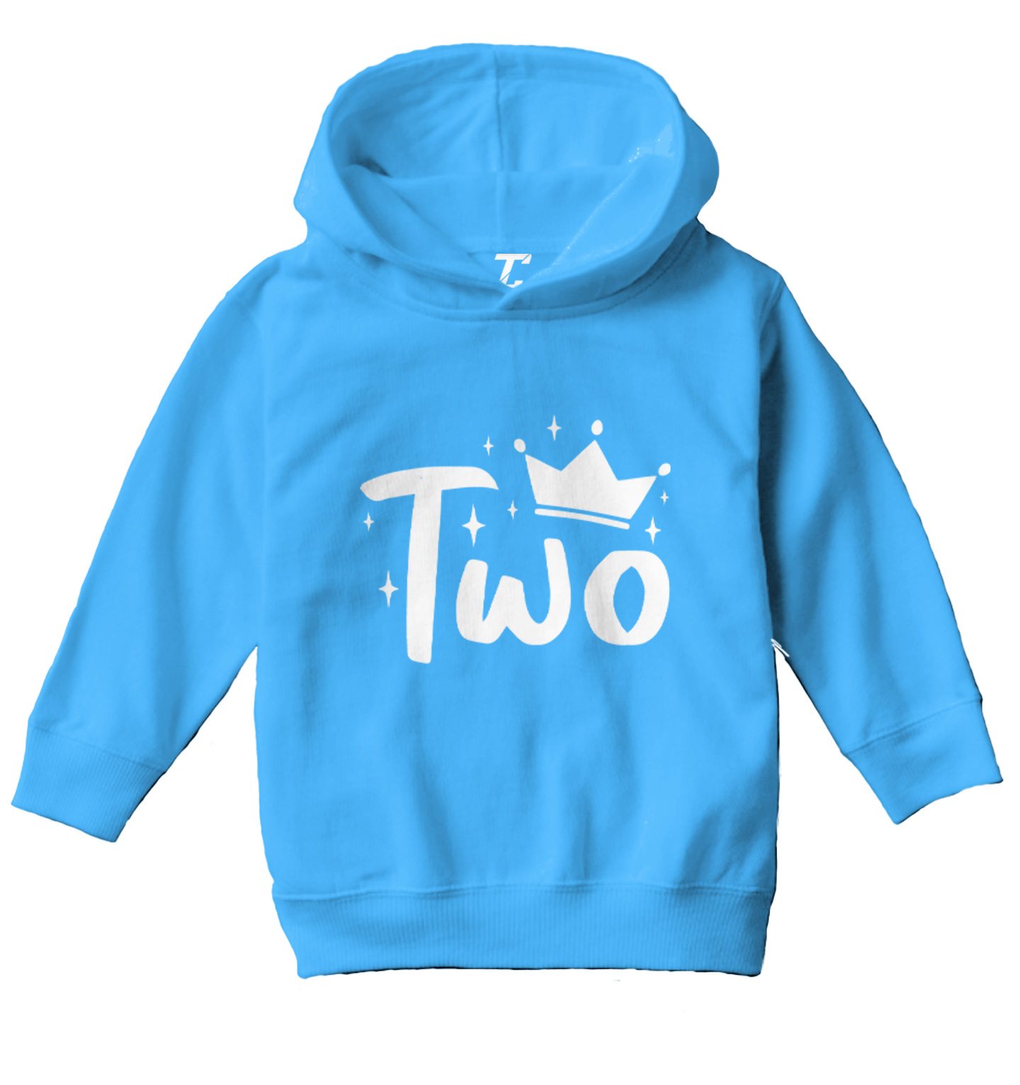Two With Crown - Birthday Royalty King Queen Years Old Toddler/Youth Hoodie - Picture 12 of 12