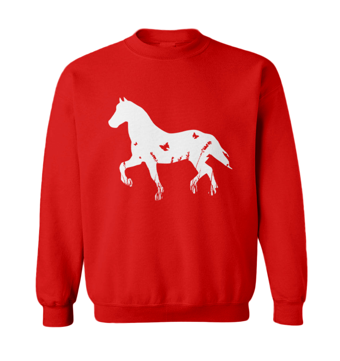 Horse Silhouette With Butterflies - Animal Lover Toddler Crewneck Sweater - Picture 7 of 8